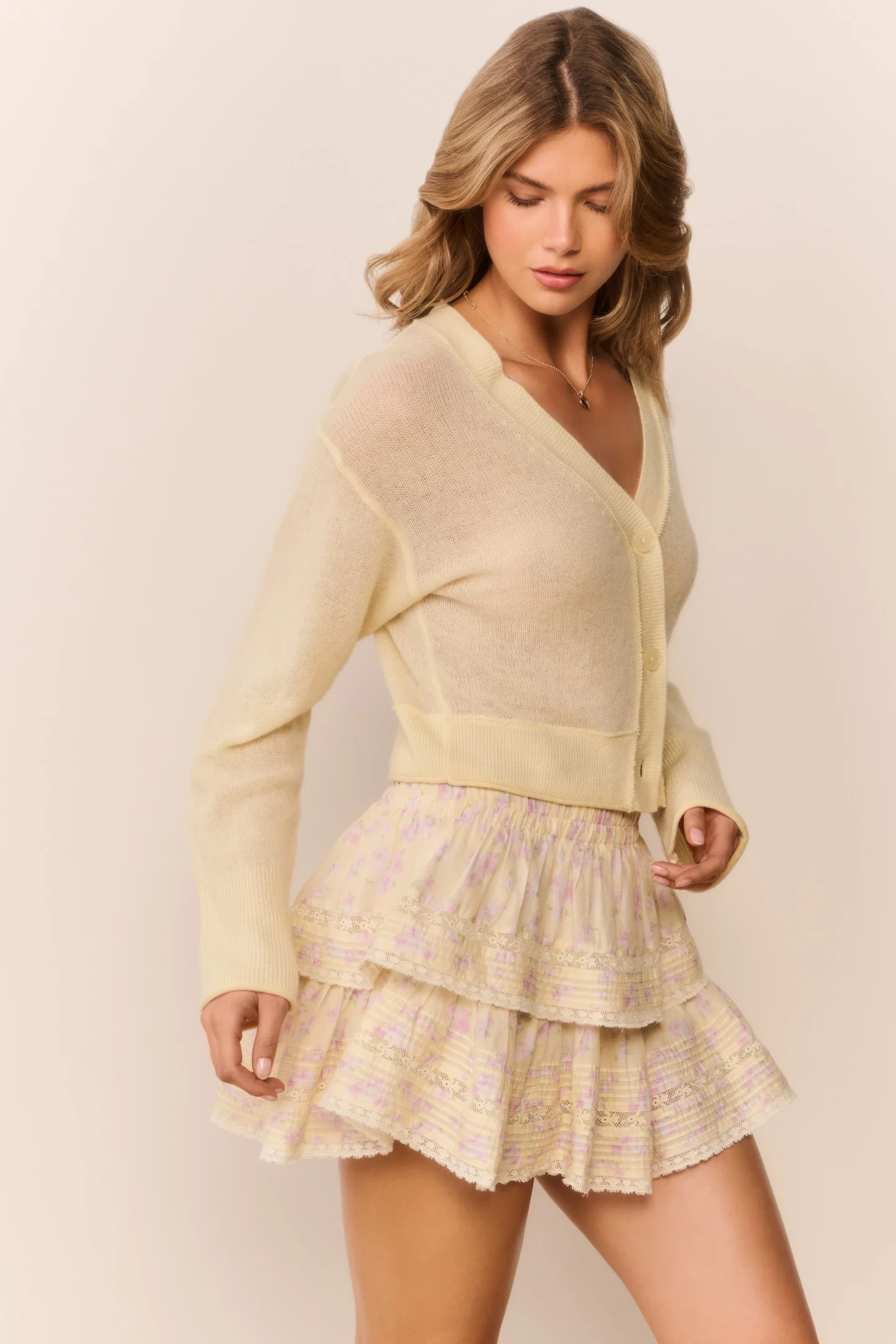 Blooming Floral Ruffle Mini Skirt - Image 3