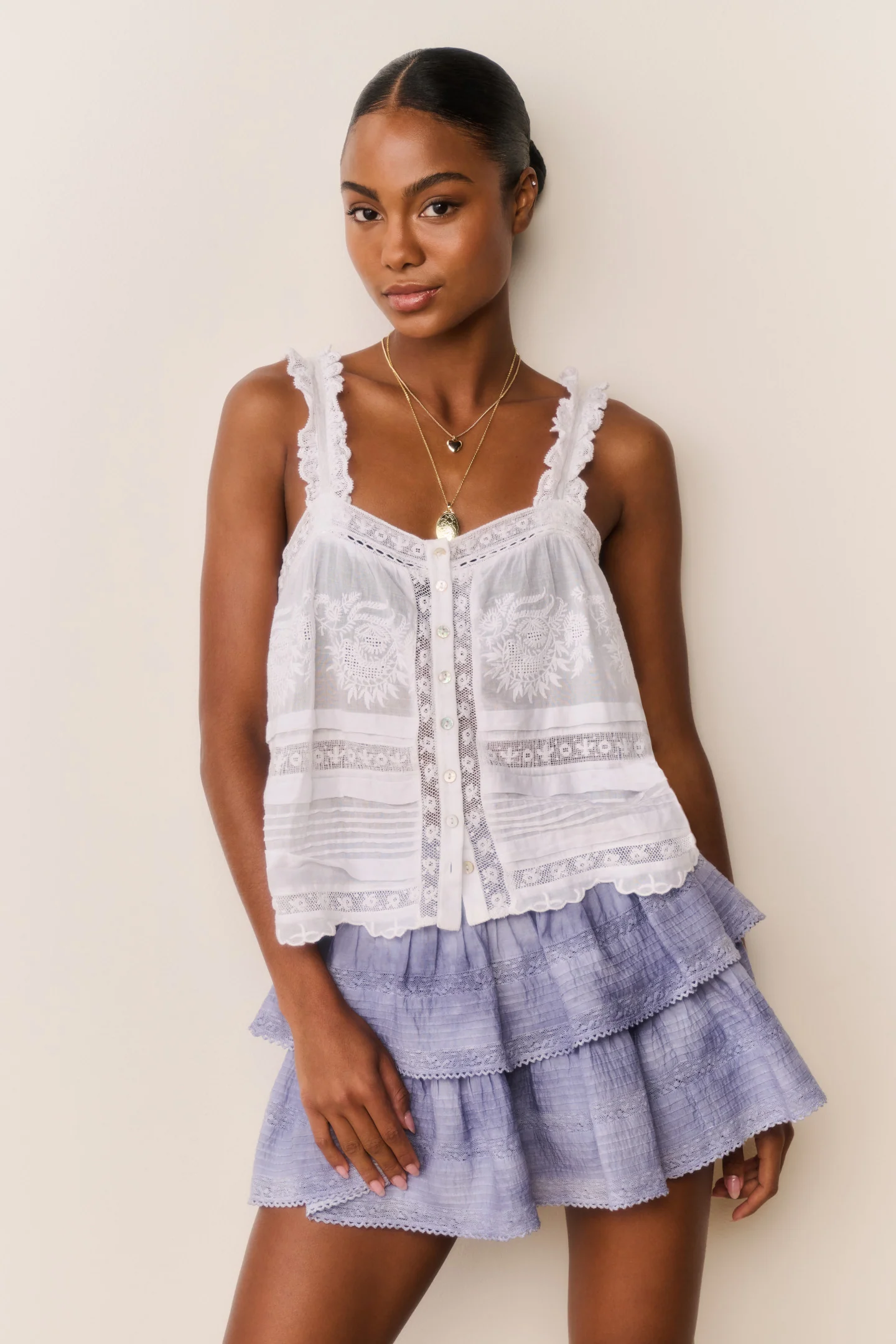 Ruffle Mini Hand-Dyed Skirt - Image 2