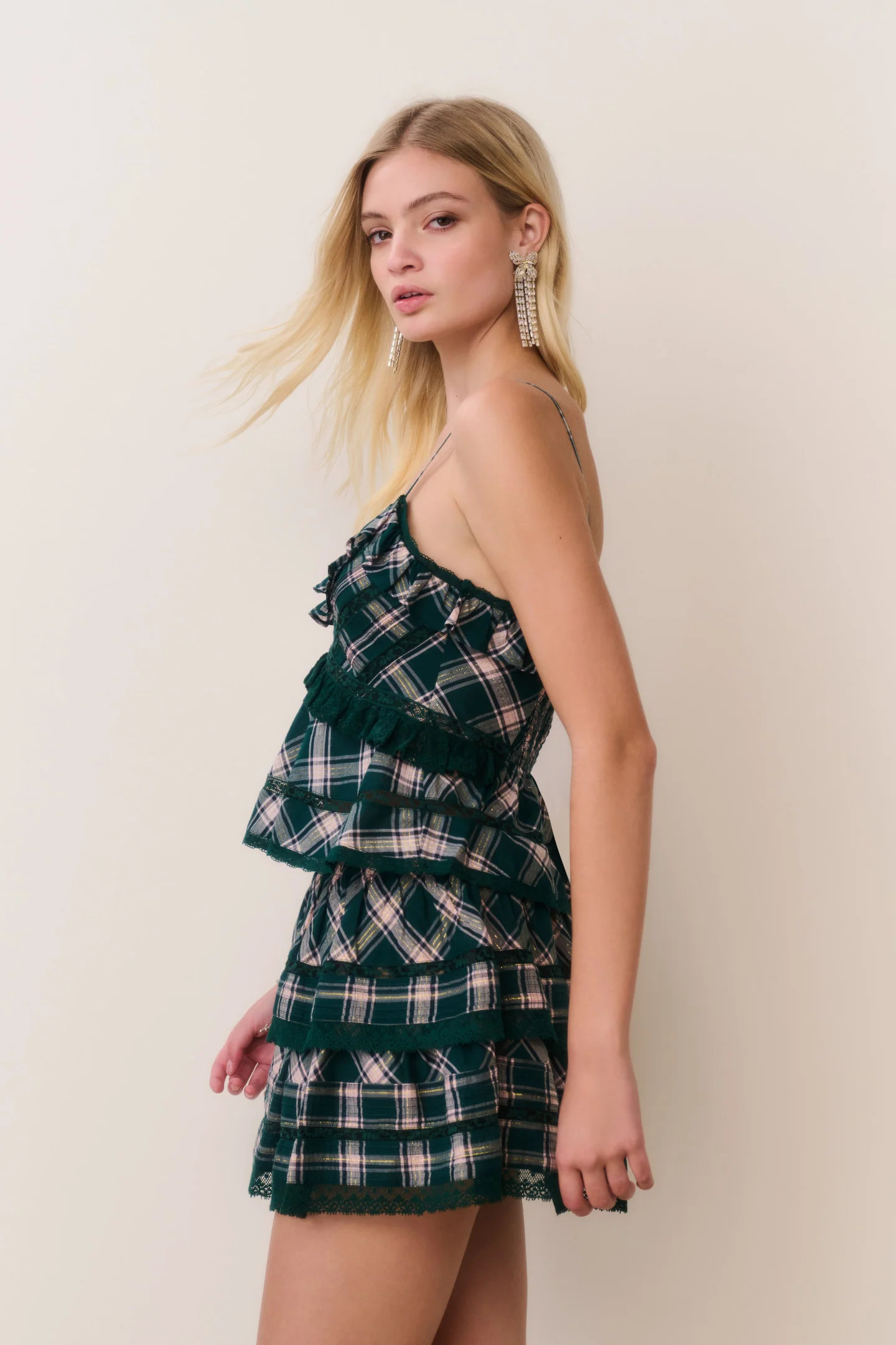 Ruffle Mini Tartan Skirt - Image 10