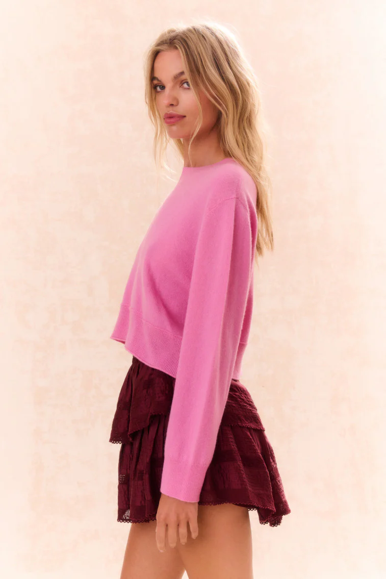 Ruffle Mini Tiered Skirt - OXBLOOD - Image 2