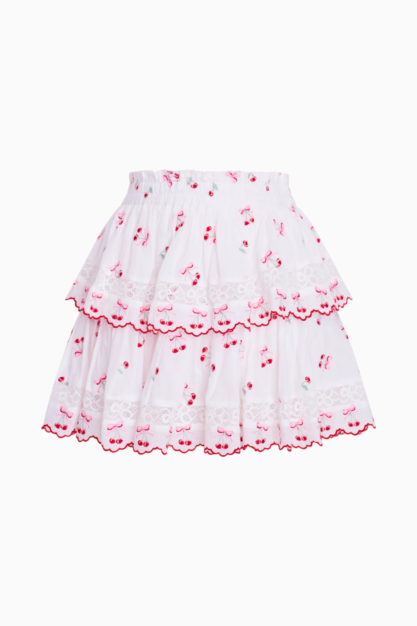 Ruffle Mini Cherry Skirt - Image 4