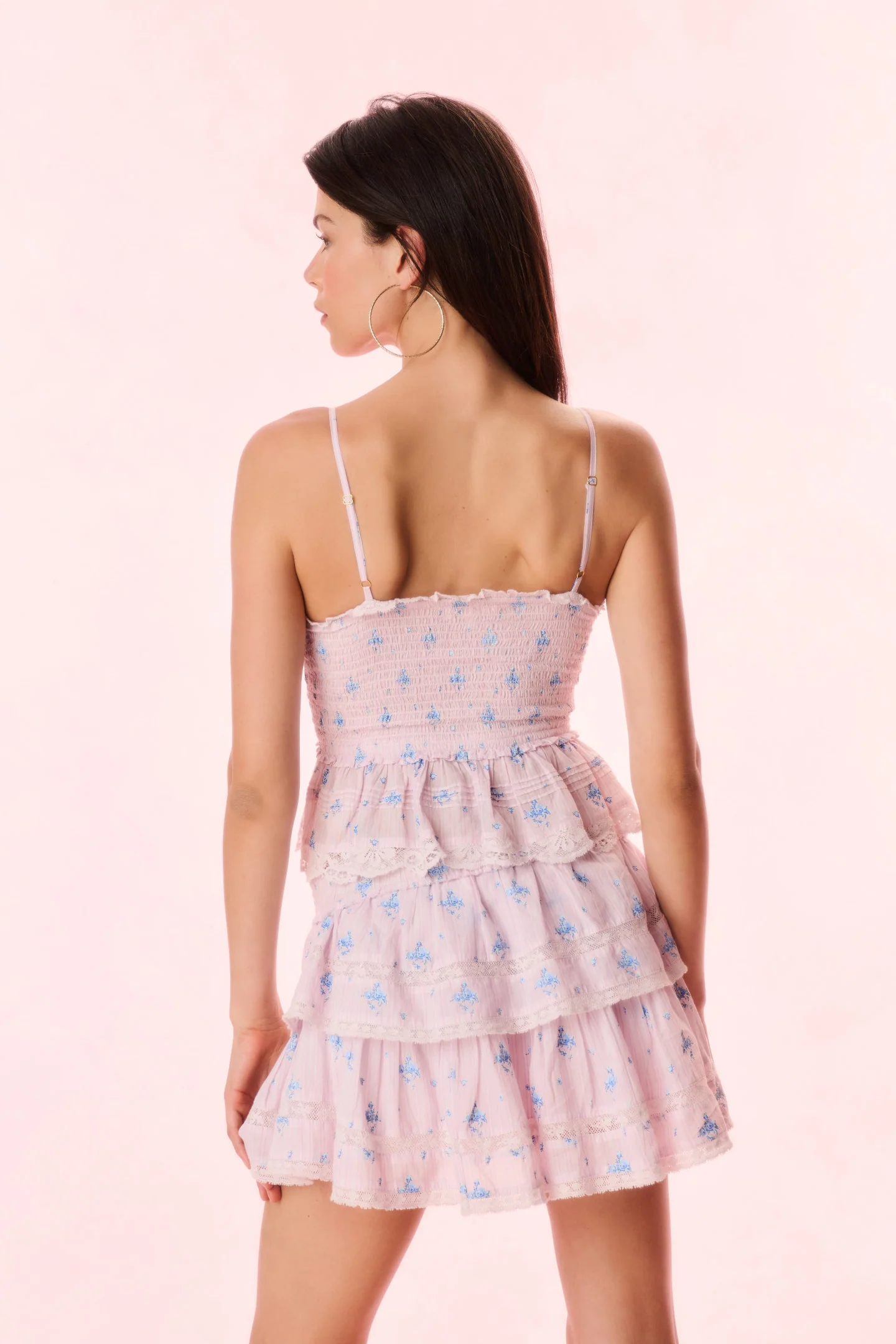 Ruffle Mini Floral Striped Skirt - Image 4