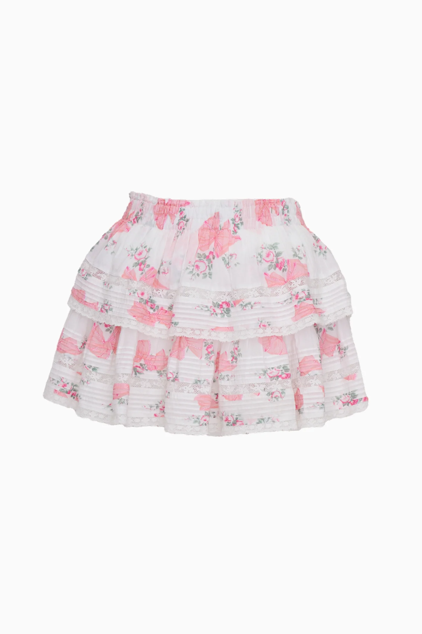 Ruffle Mini Summer Heirloom Print Skirt - Image 5