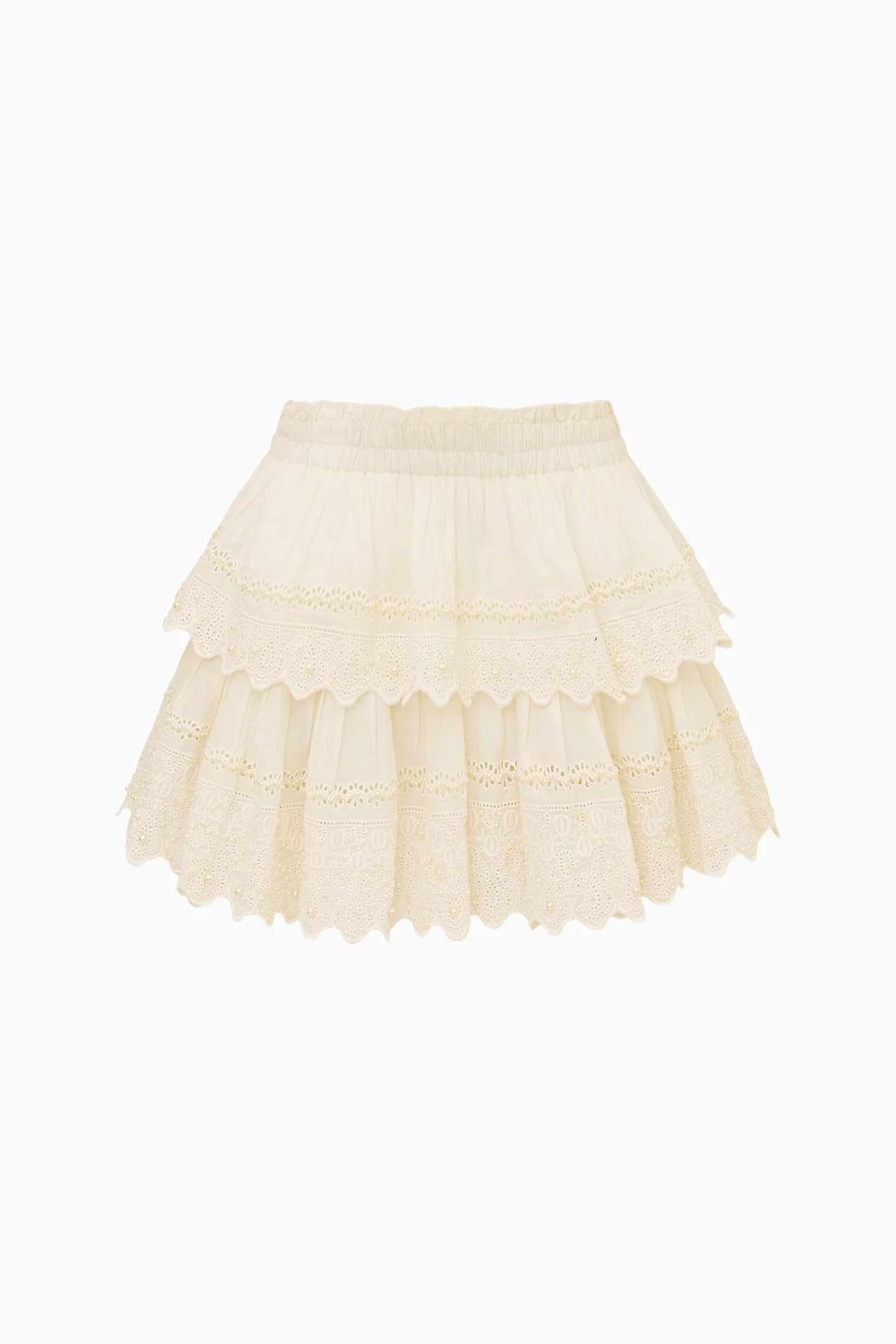 Ruffle Mini Pearl-Embellished Skirt - Image 4