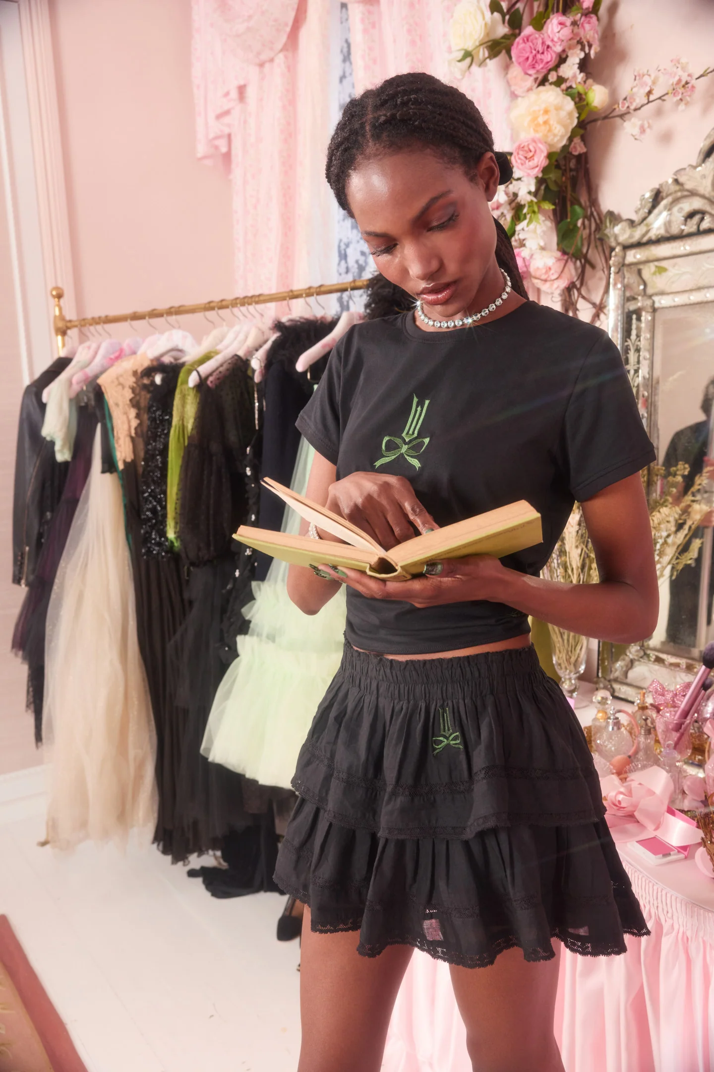 Wicked x LoveShackFancy Ruffle Mini Skirt - Image 4