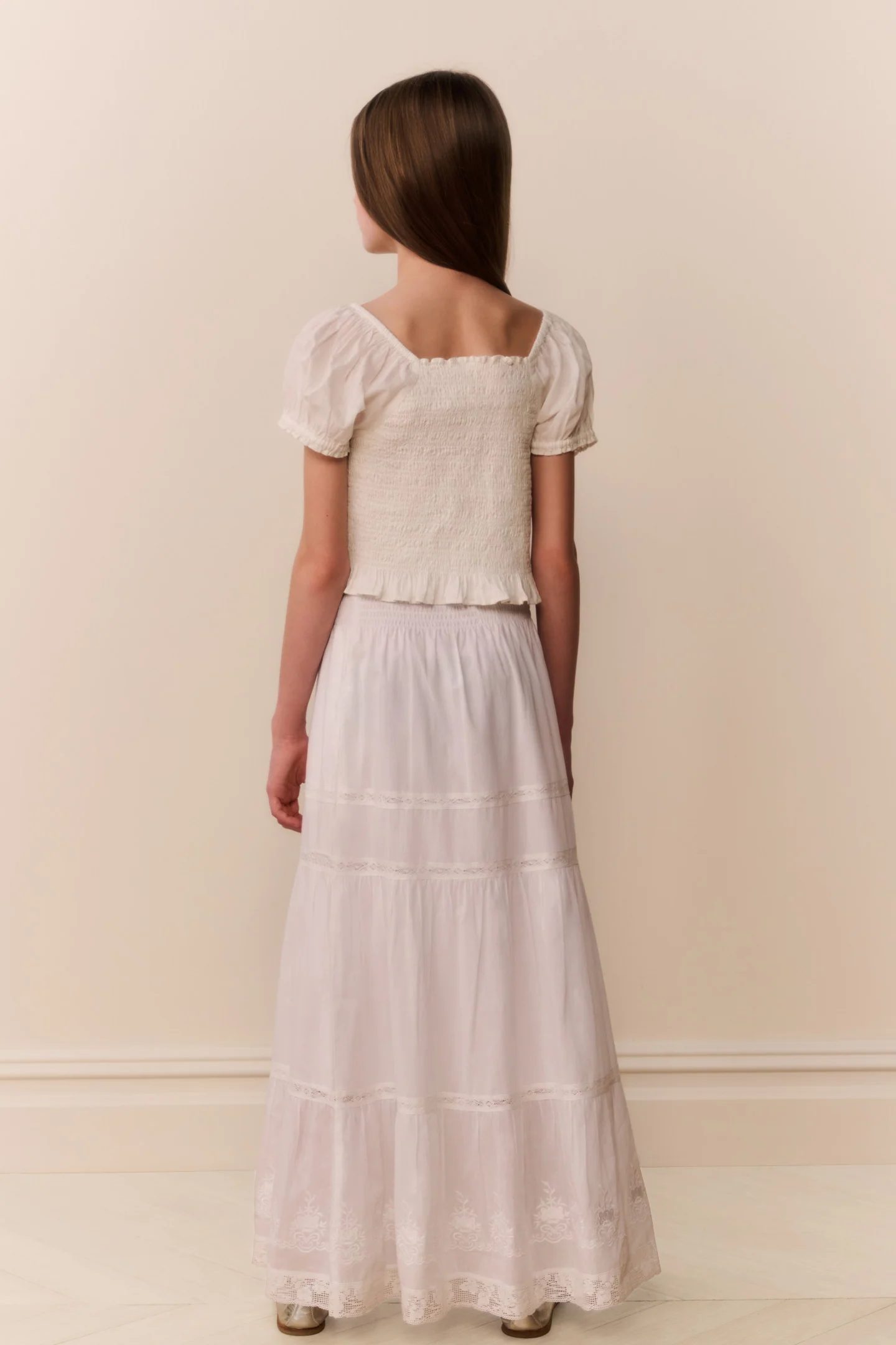 Tween Cotton Tiered Sampaio Maxi Skirt - Image 4