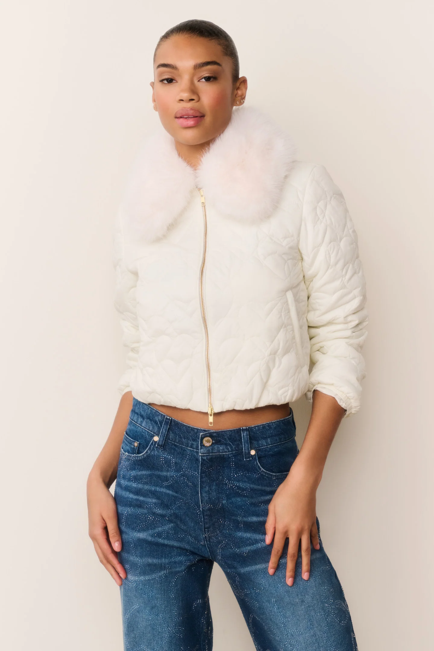Sandria Heart-Quilted Puffer Jacket - Image 3