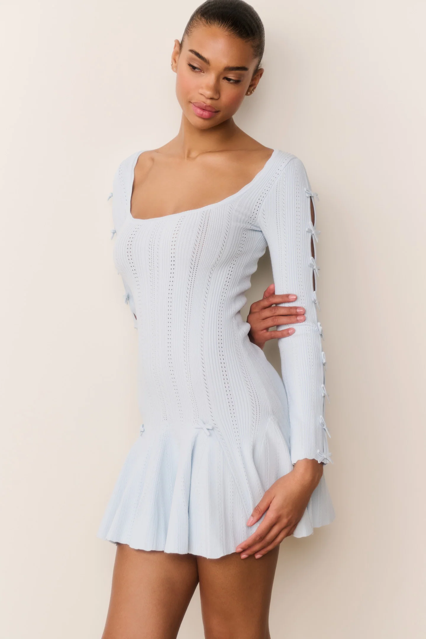 Seychelle Ribbed Pointelle Mini Dress - Image 4