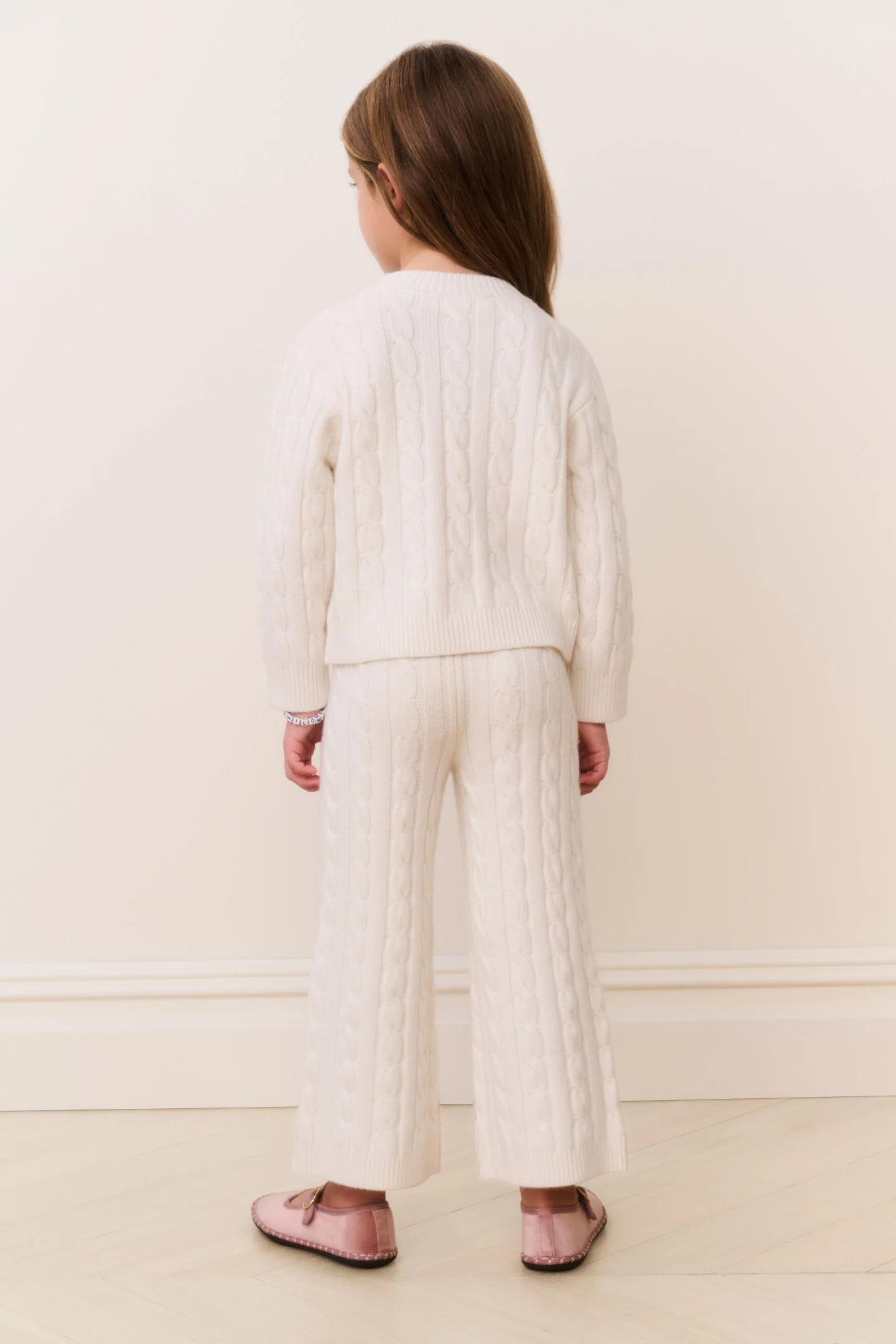 Little Girls Sallie Cable Knit Pullover - Image 4
