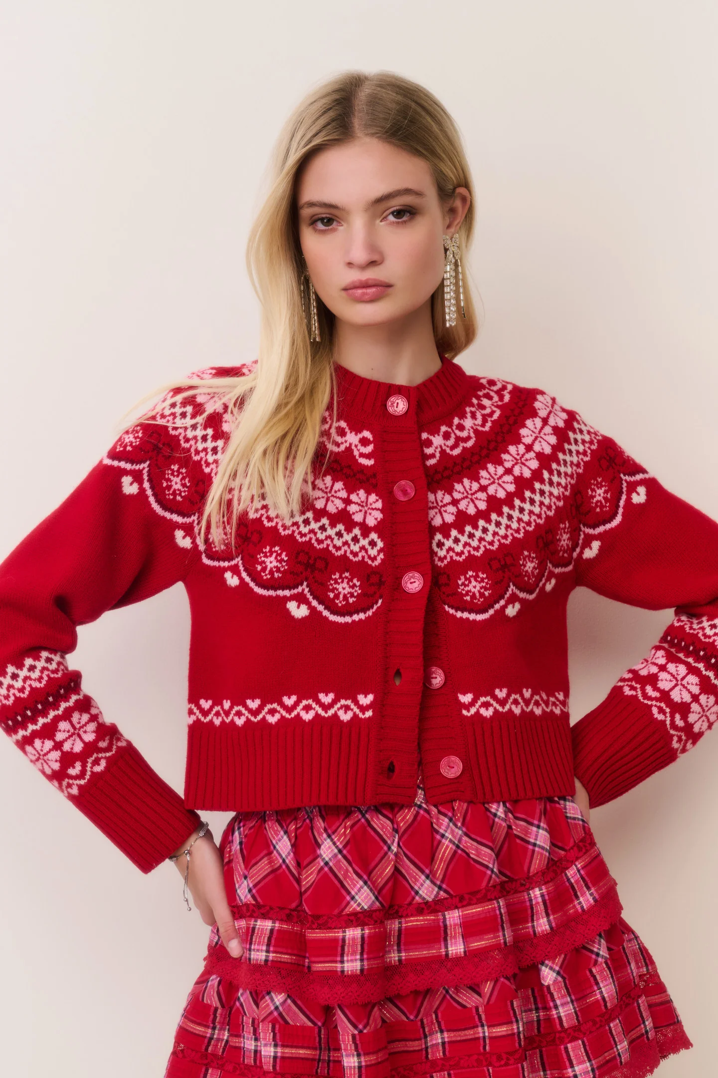 Shantae Wool Fair Isle Cardigan - Image 7