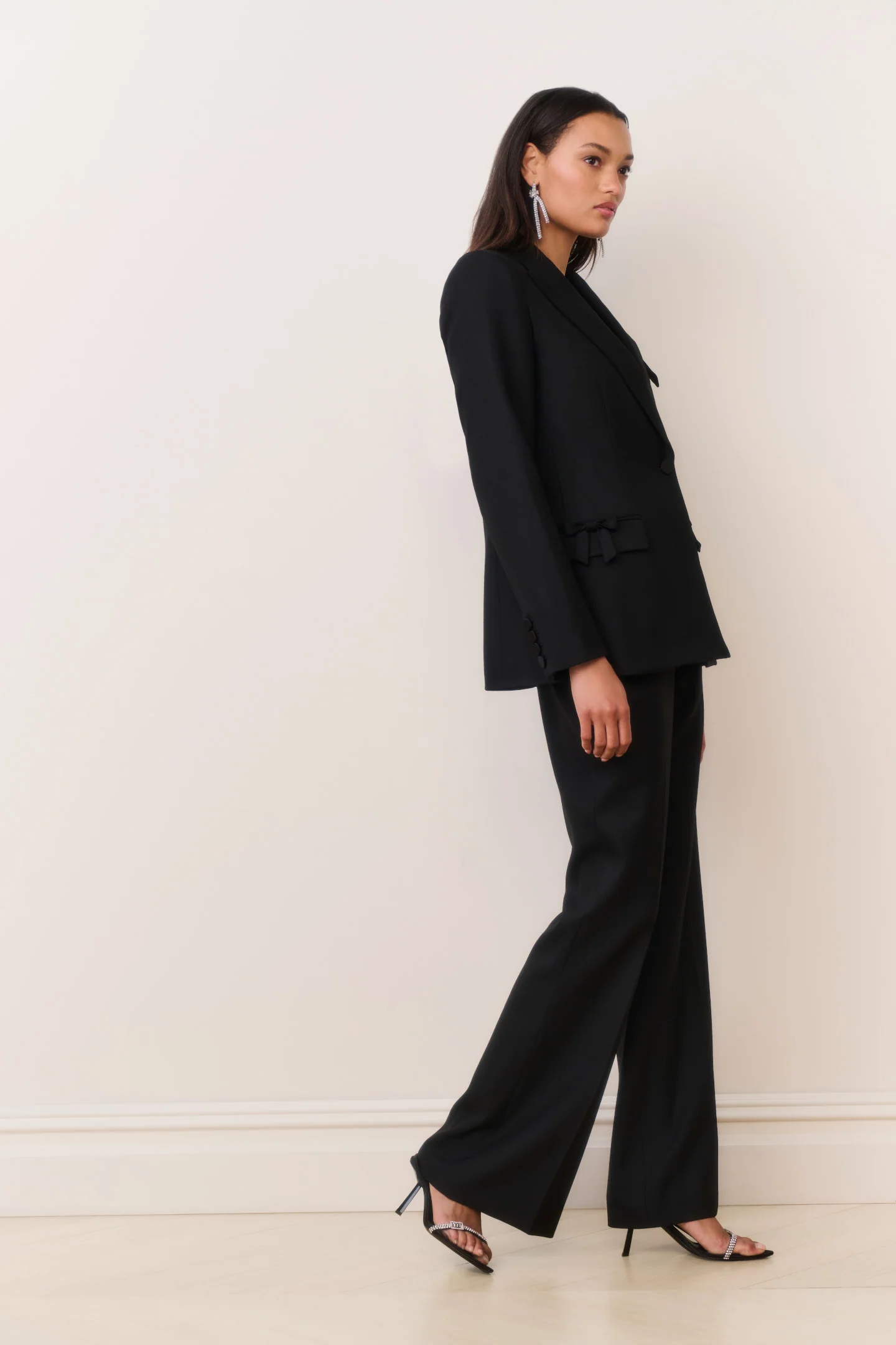 Shayne Wool-Blend Bow-Embellished Blazer - Image 3