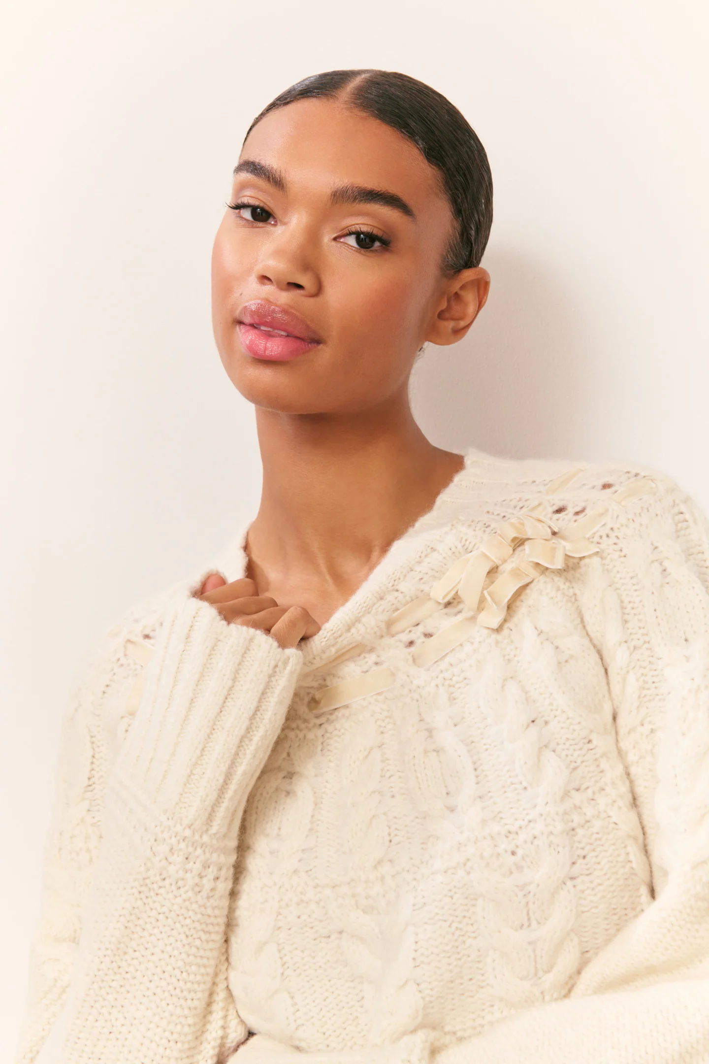 Sloanna Knit Cotton Ribbon Pullover - Image 3