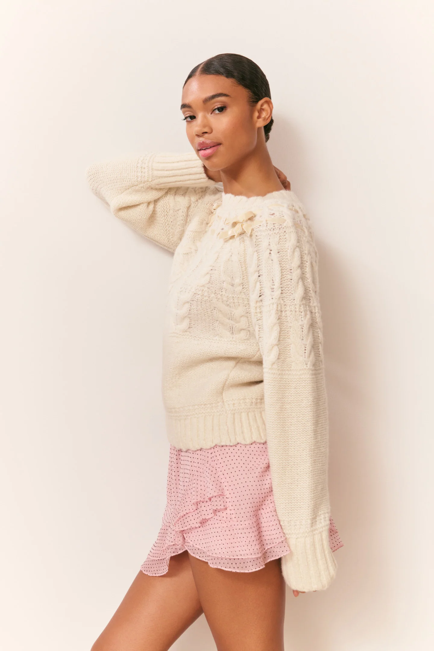 Sloanna Knit Cotton Ribbon Pullover - Image 4