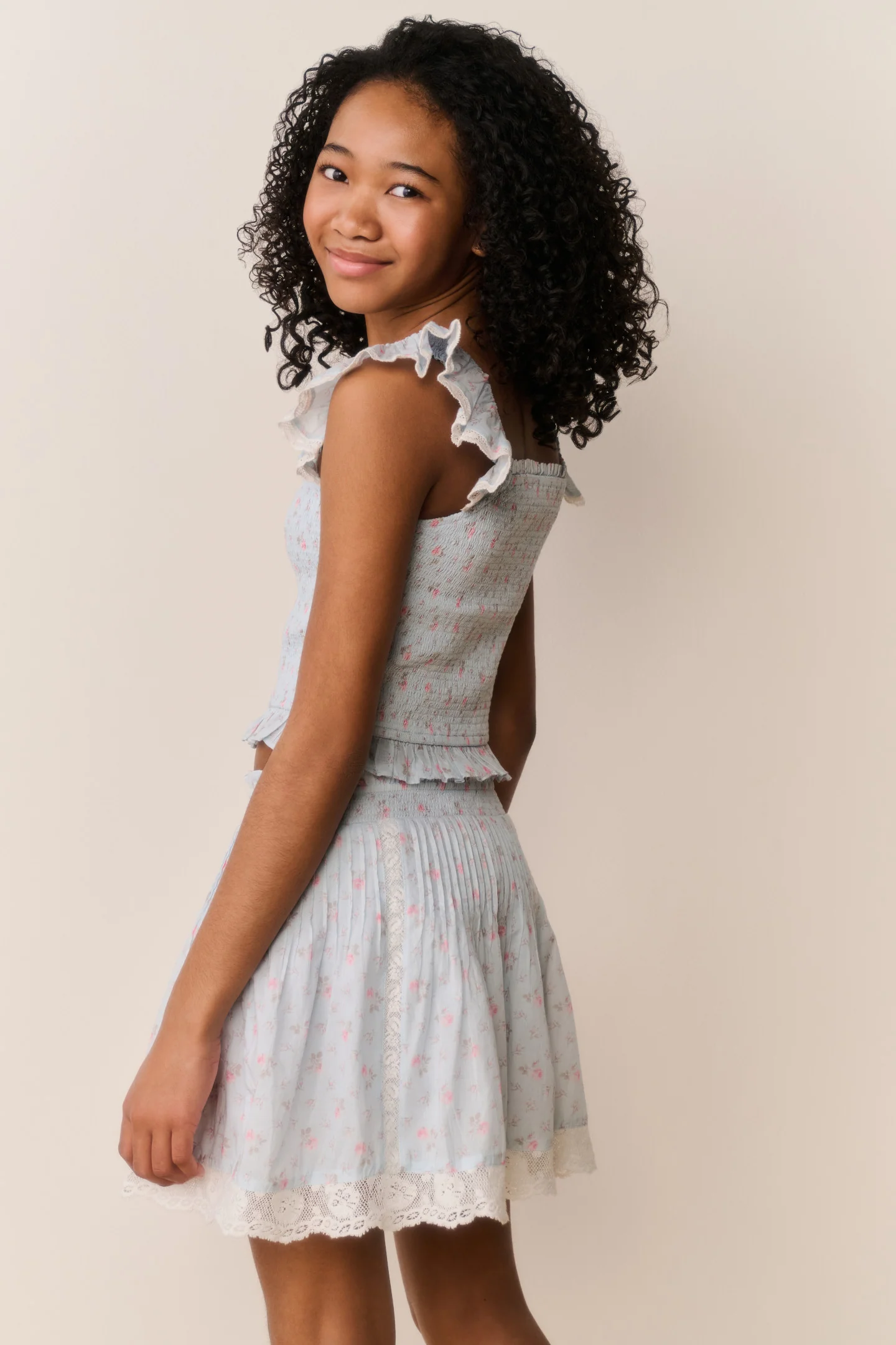Tween Solena Floral Cotton Skirt - Image 4