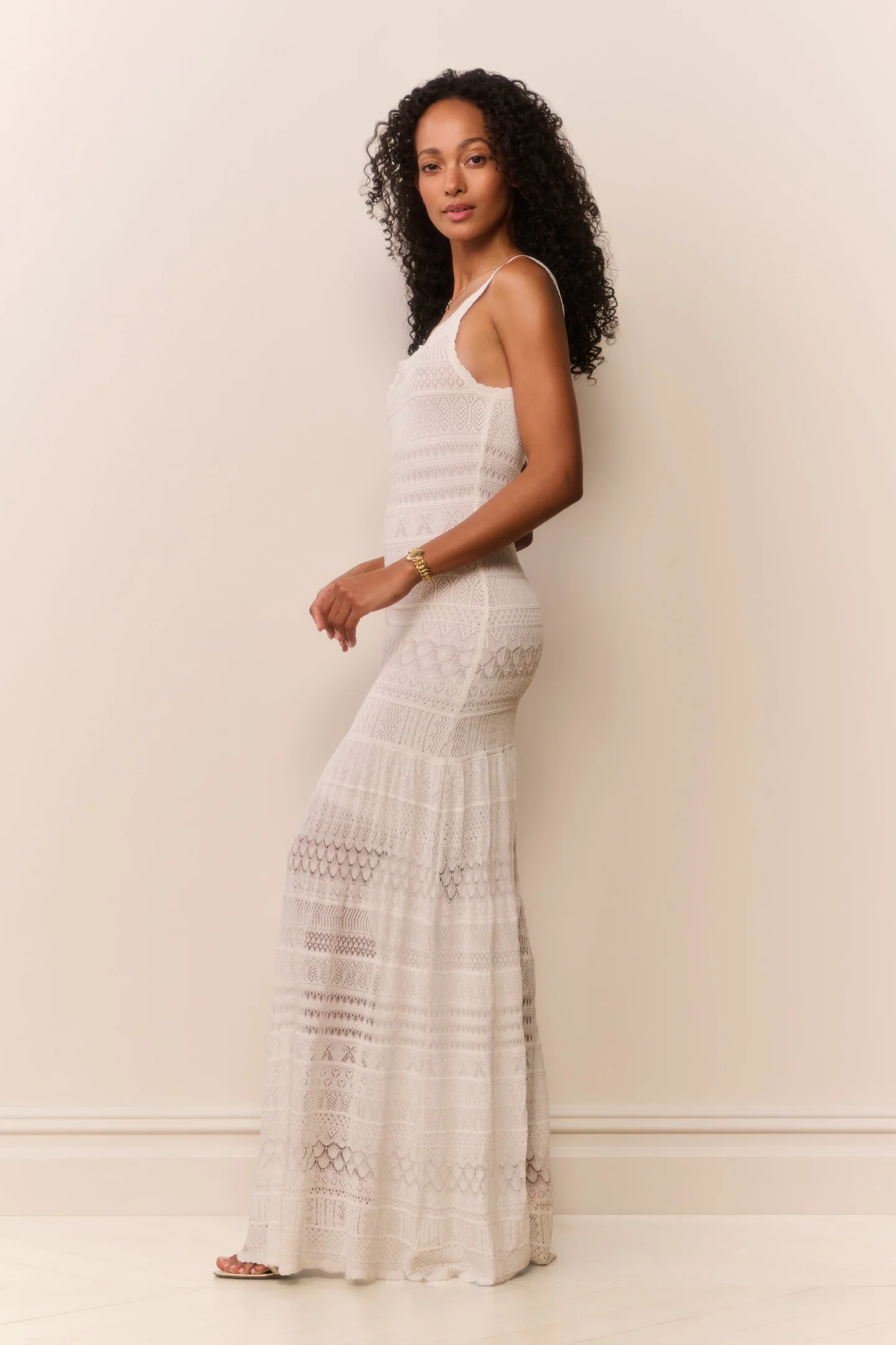 Solenne Fine Pointelle Maxi Dress - Image 5