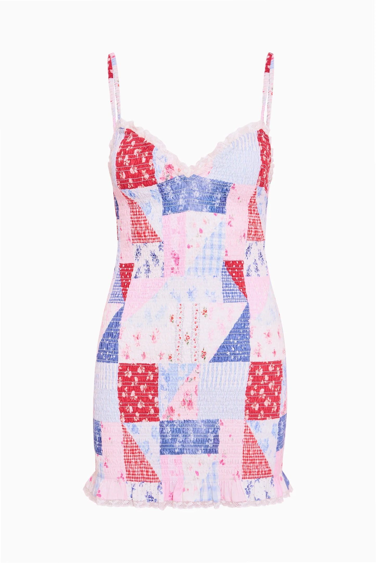 Solier Patchwork Print Mini Dress - Image 3