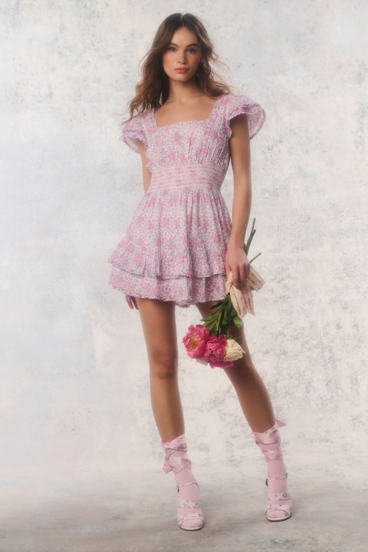 Re-Edition Stanton Floral Cotton Mini Dress - Image 2