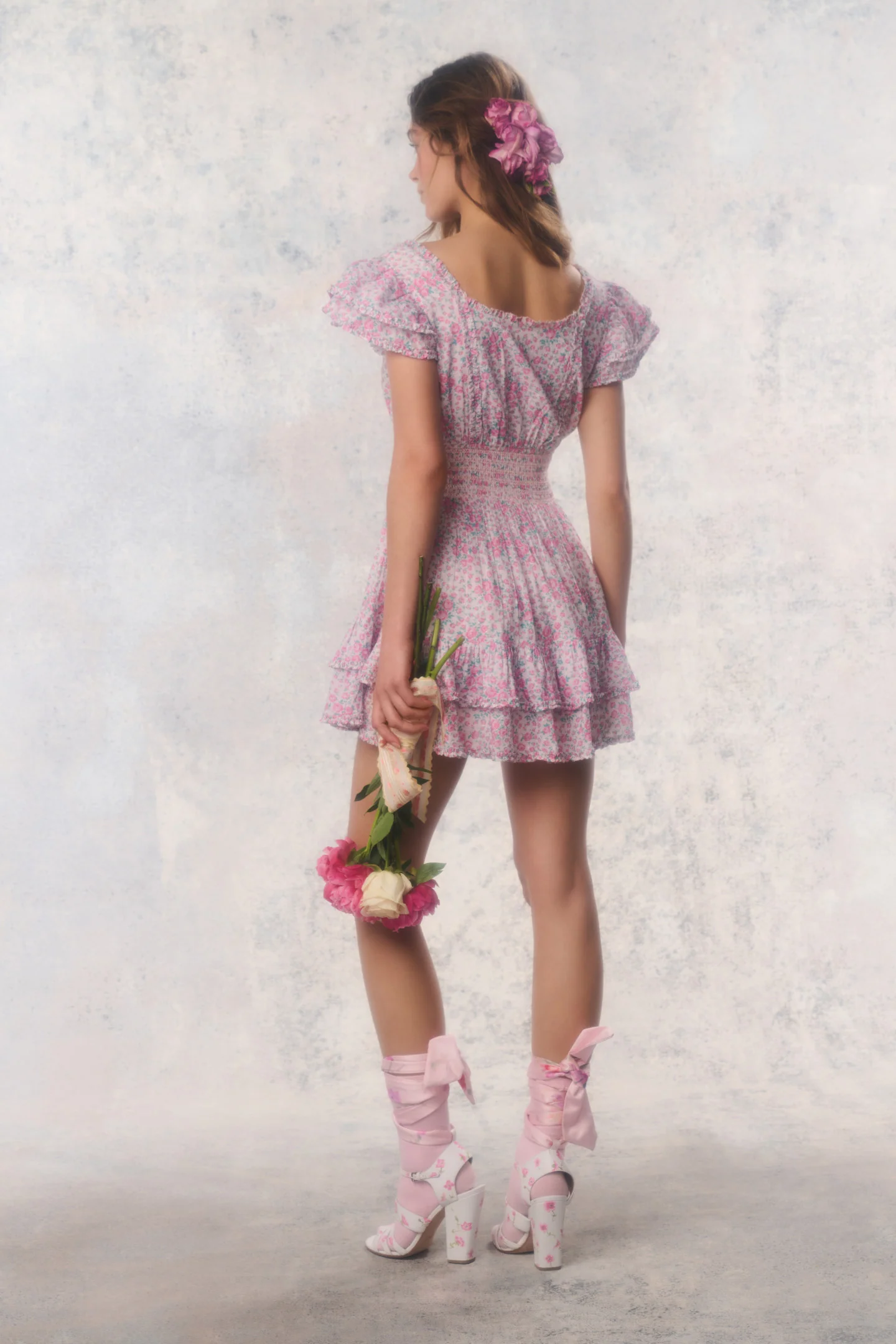 Re-Edition Stanton Floral Cotton Mini Dress - Image 5