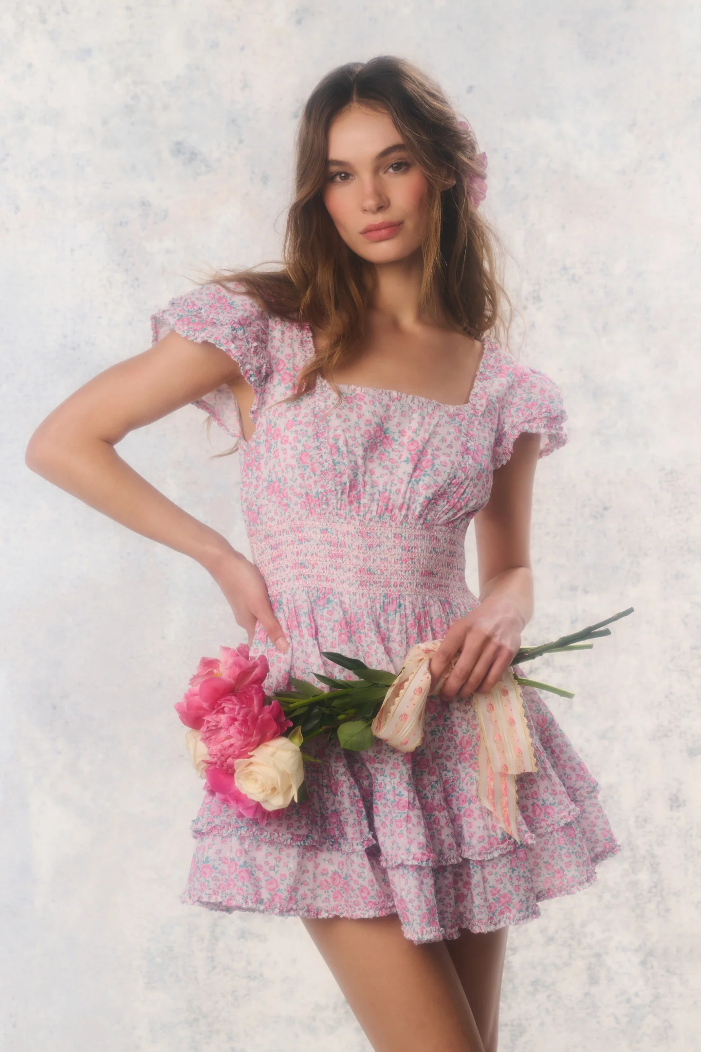 Re-Edition Stanton Floral Cotton Mini Dress - Image 6