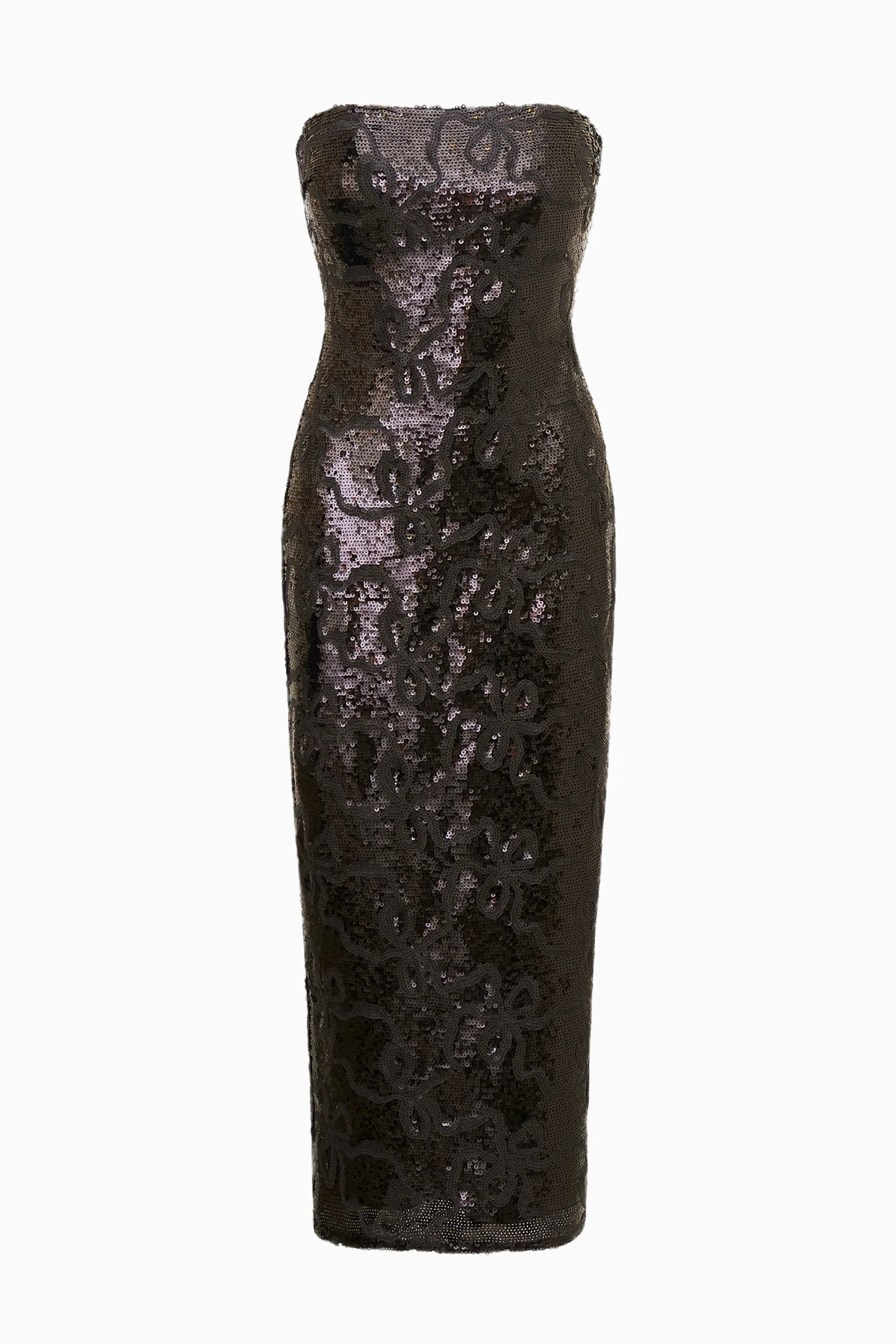 Stasia Sequin Winding Bow Midi Dress - Image 7