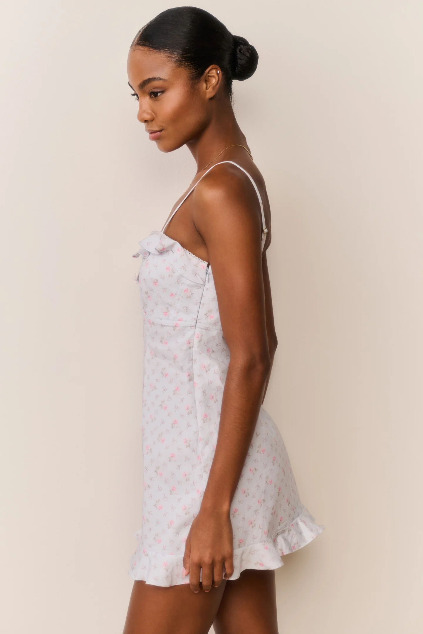 Stephania Floral Cotton Mini Dress - Image 4