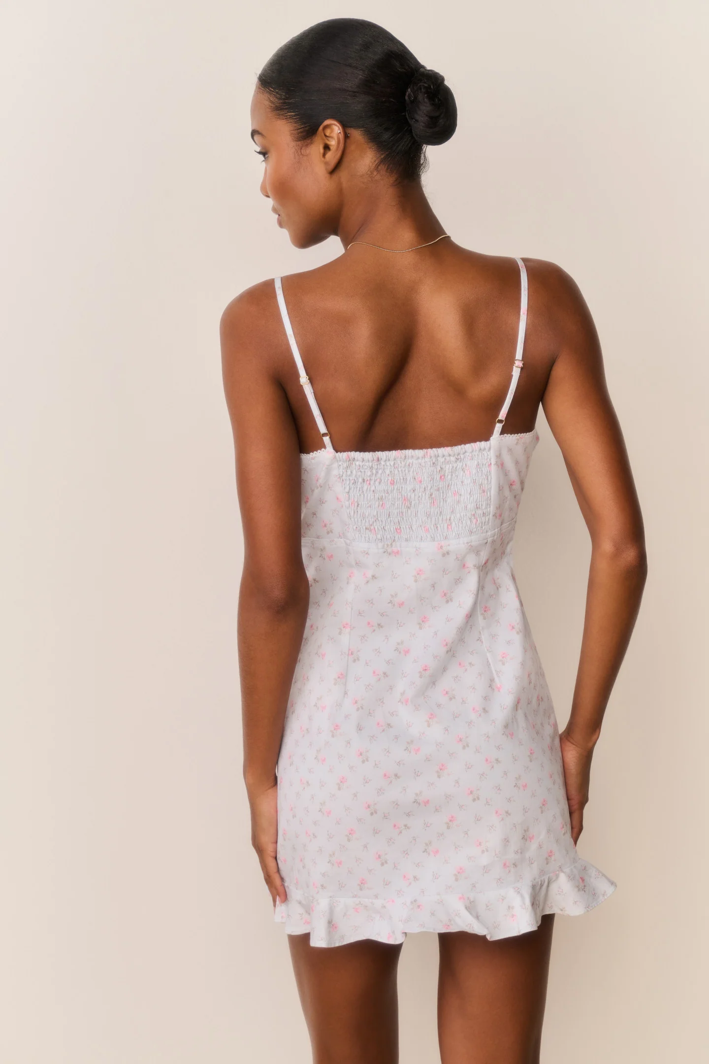 Stephania Floral Cotton Mini Dress - Image 5