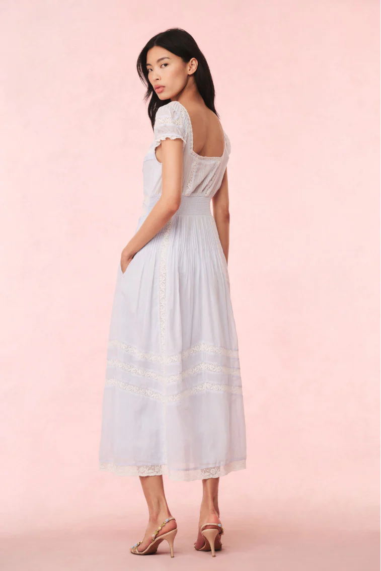 Suvi Cotton Midi Dress - BABY BLUEBELL - Image 5