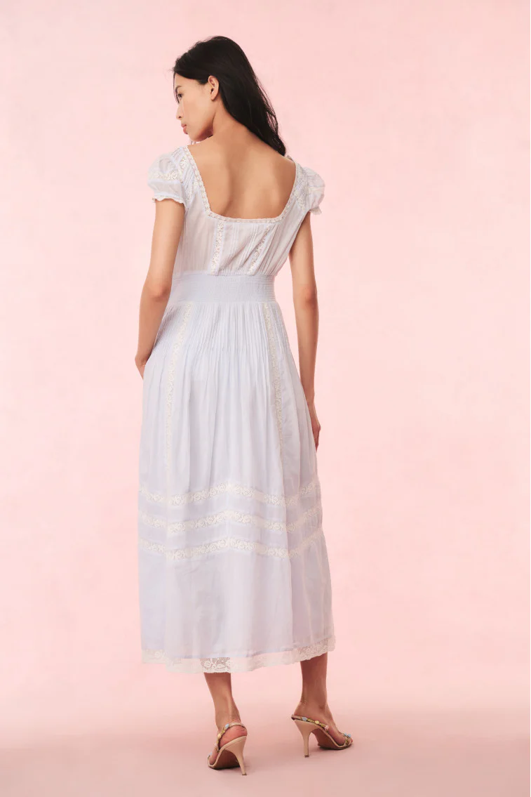 Suvi Cotton Midi Dress - BABY BLUEBELL - Image 6