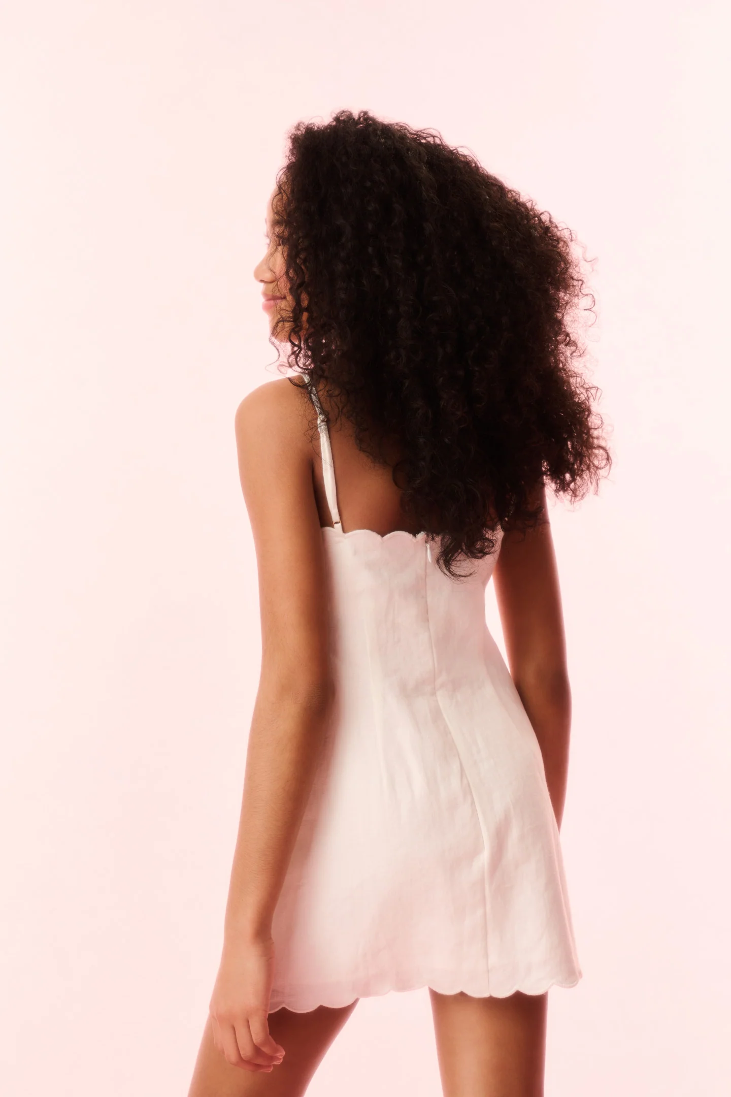 Girls Sydelia Linen Mini Dress - Image 4