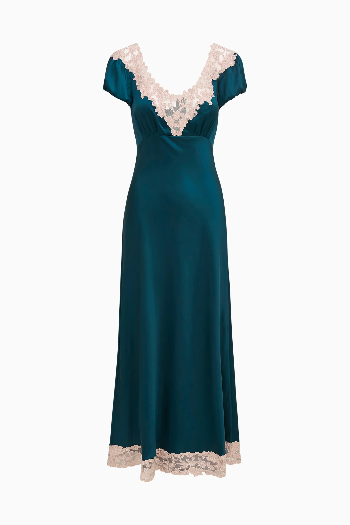 Taylis Satin Lace Maxi Dress - Image 5