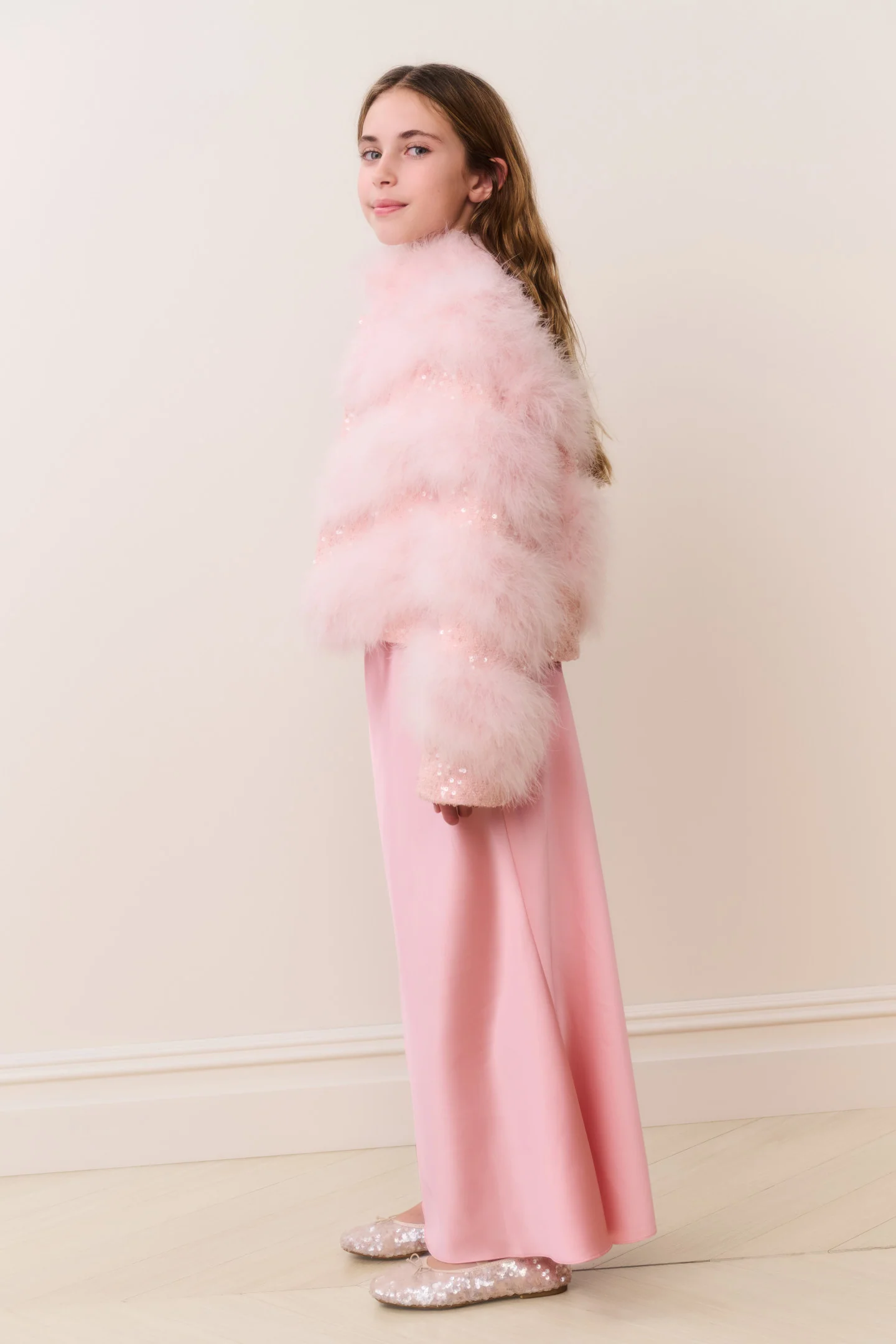 Tween Trislyn Feather Sequin Jacket - Image 3