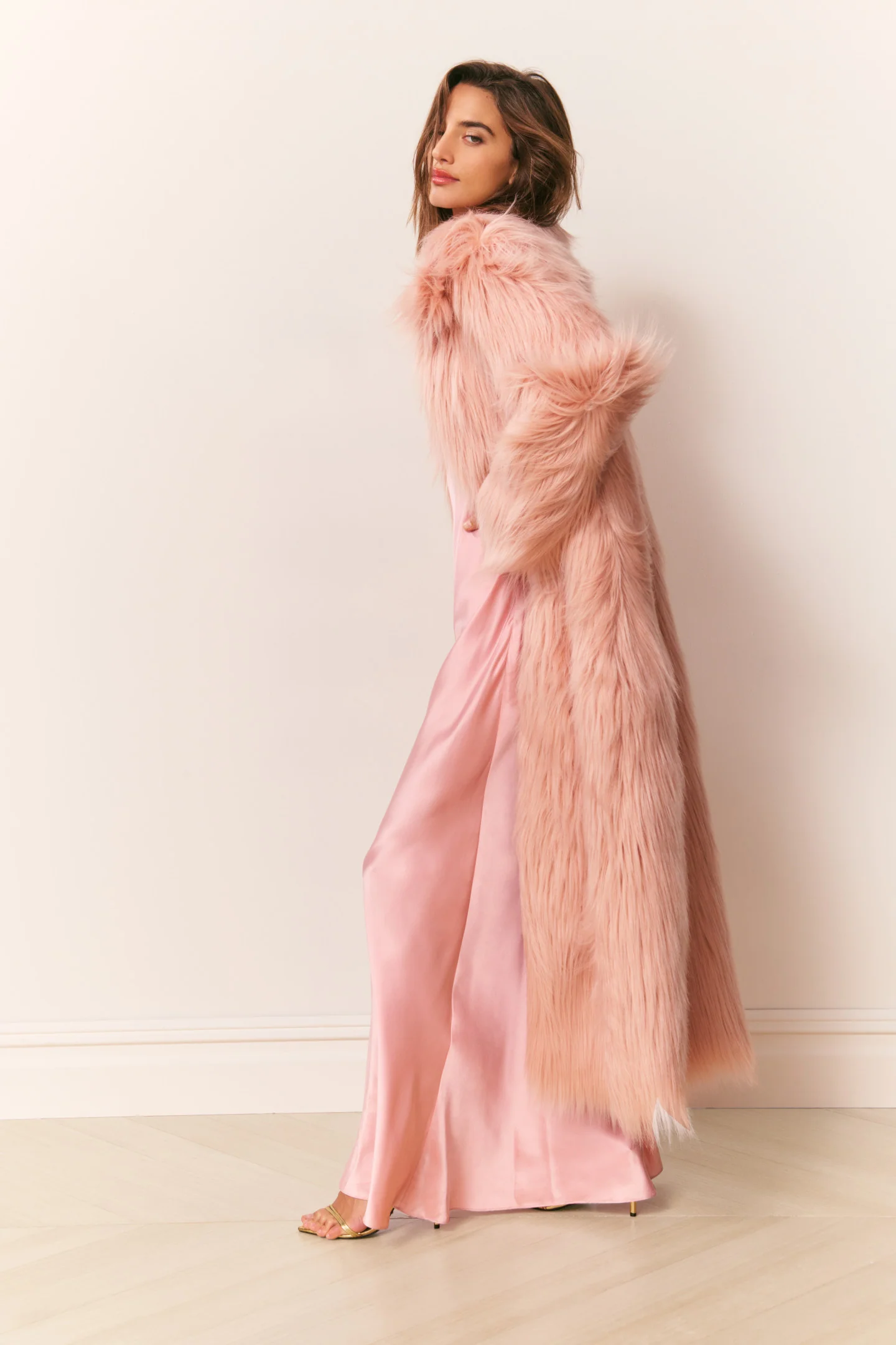 Valia Long Faux Fur Coat - Image 4