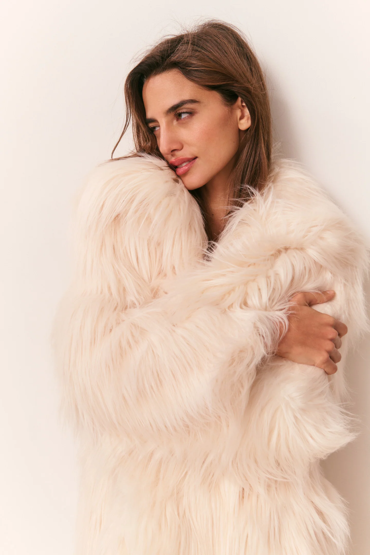 Valia Long Faux Fur Coat - Image 9