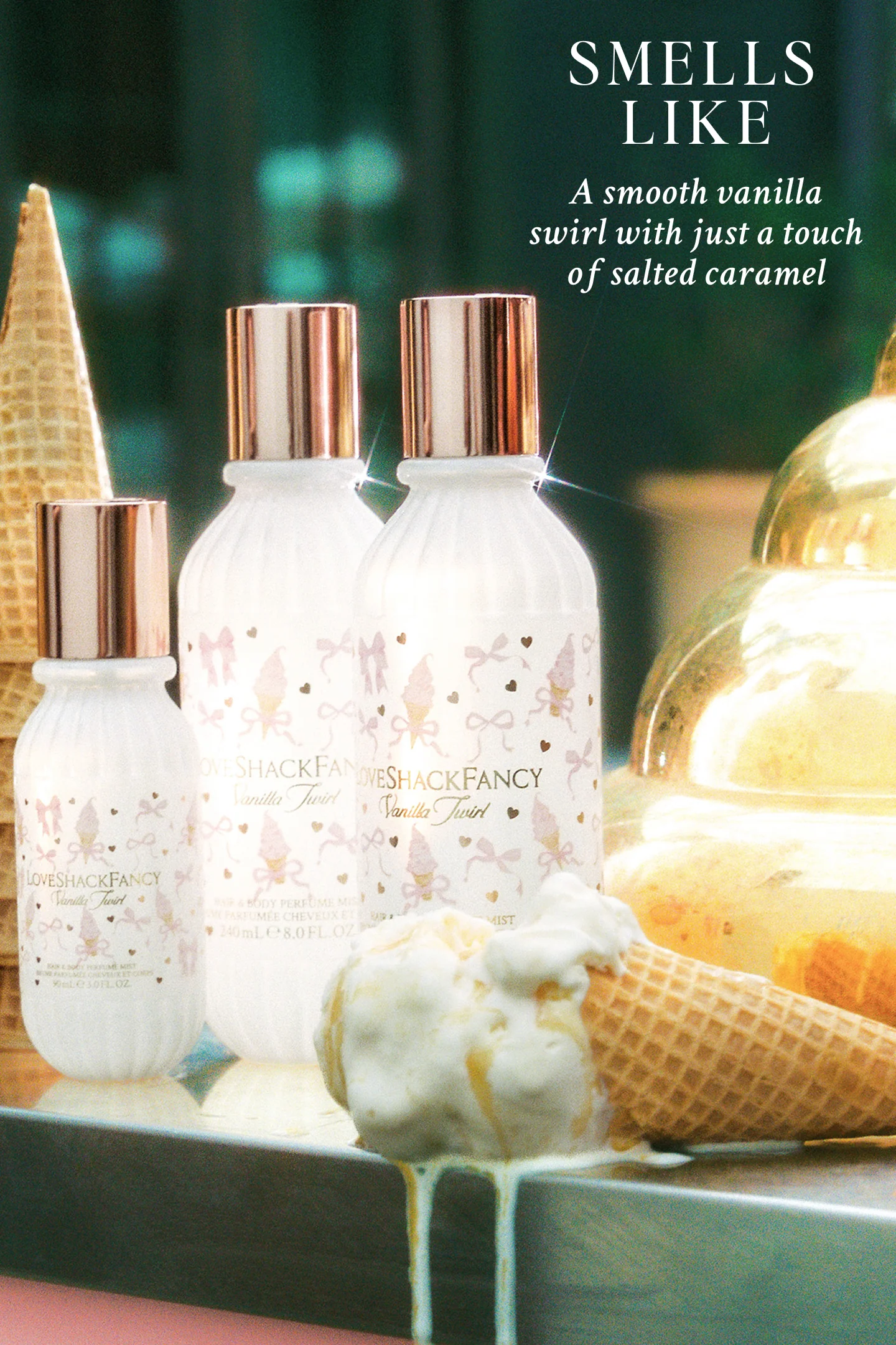 Mini Vanilla Twirl Hair & Body Perfume Mist with Vanilla Mousse and Salted Caramel - Image 6