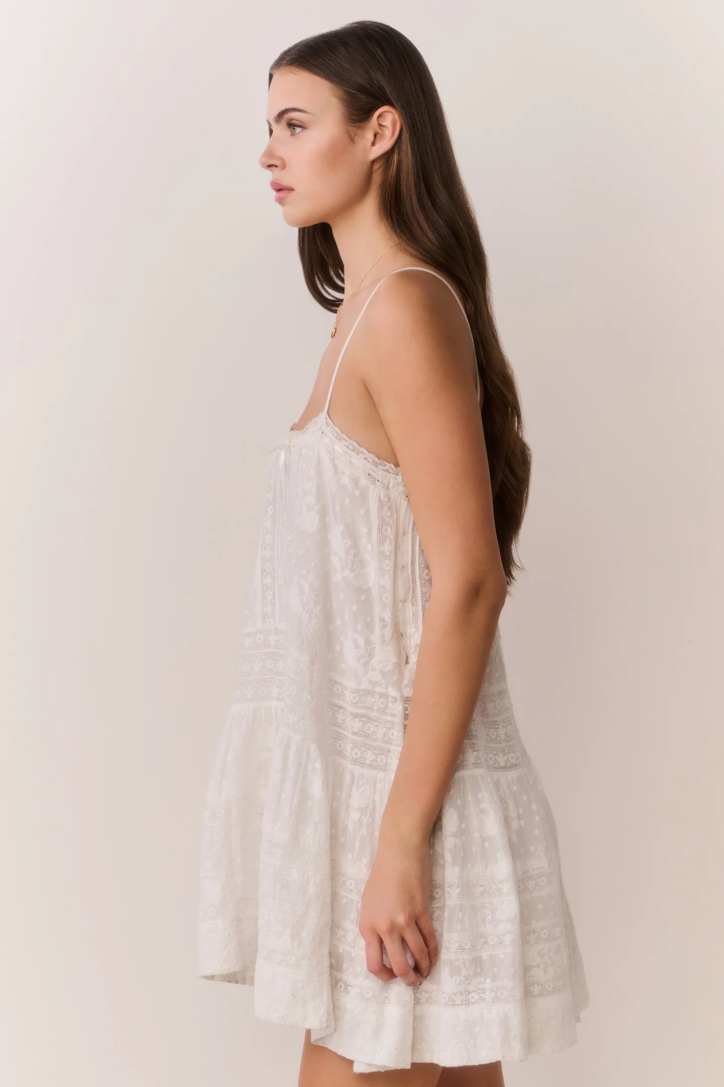 Vionett Cotton Victorian Mini Dress - Image 5
