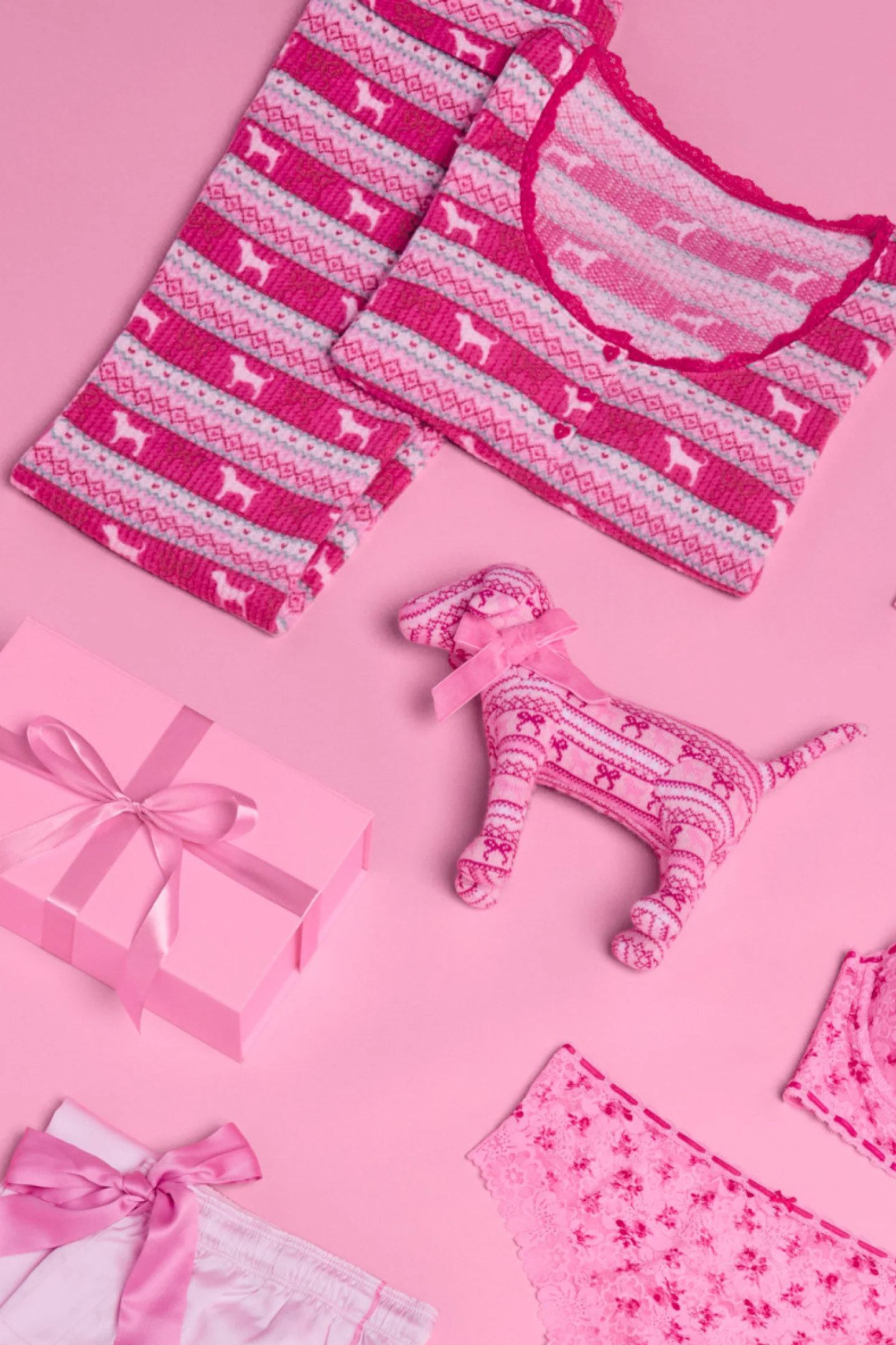 PINK x LoveShackFancy Waffle Henley And Pant Set - Image 4