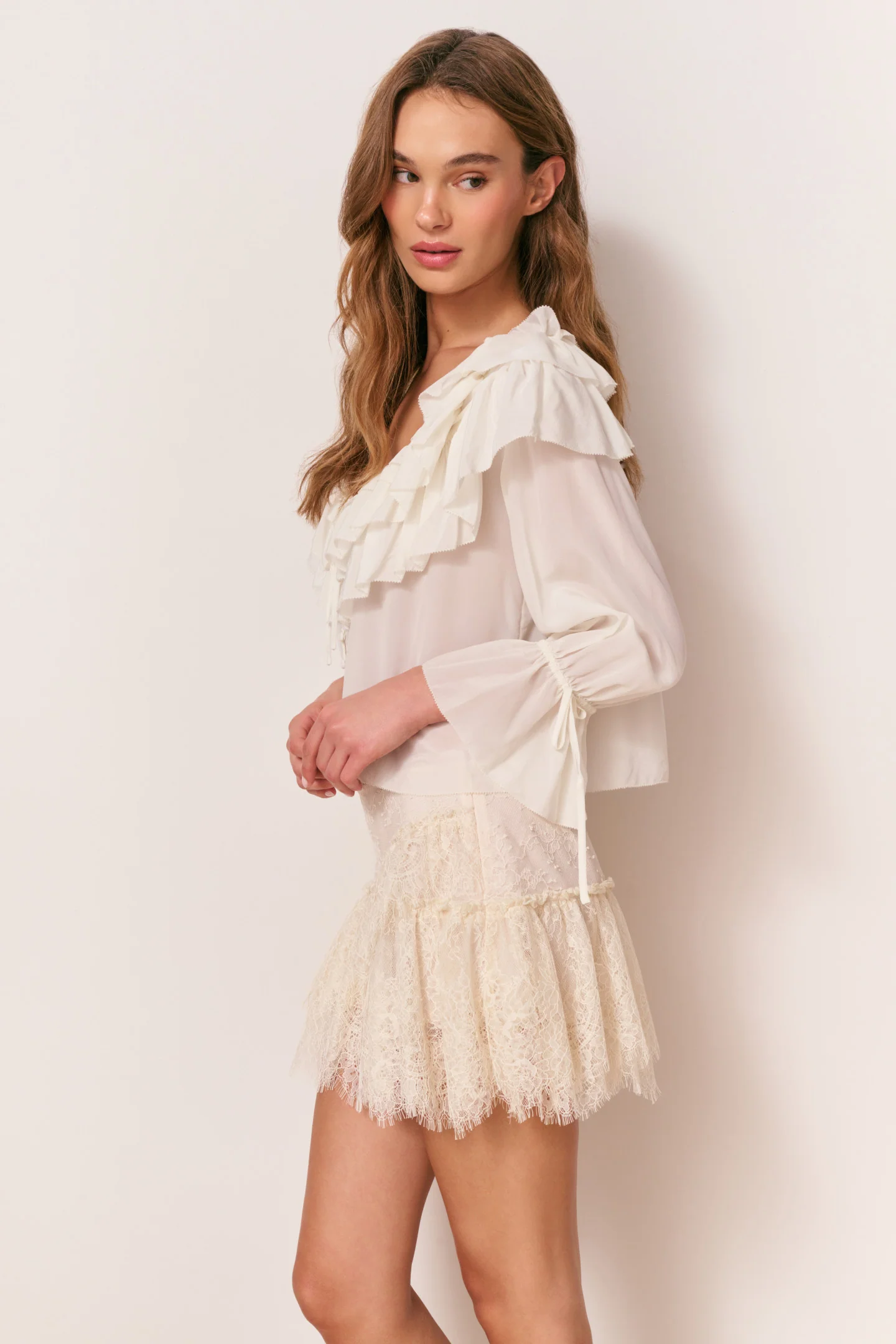 Warlow Silk Ruffle Blouse - Image 3