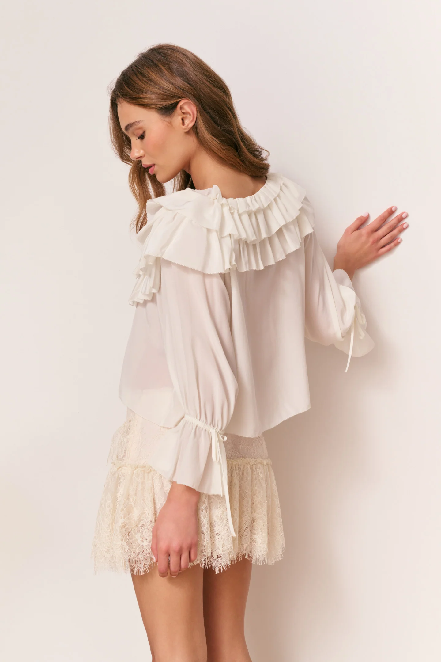 Warlow Silk Ruffle Blouse - Image 4