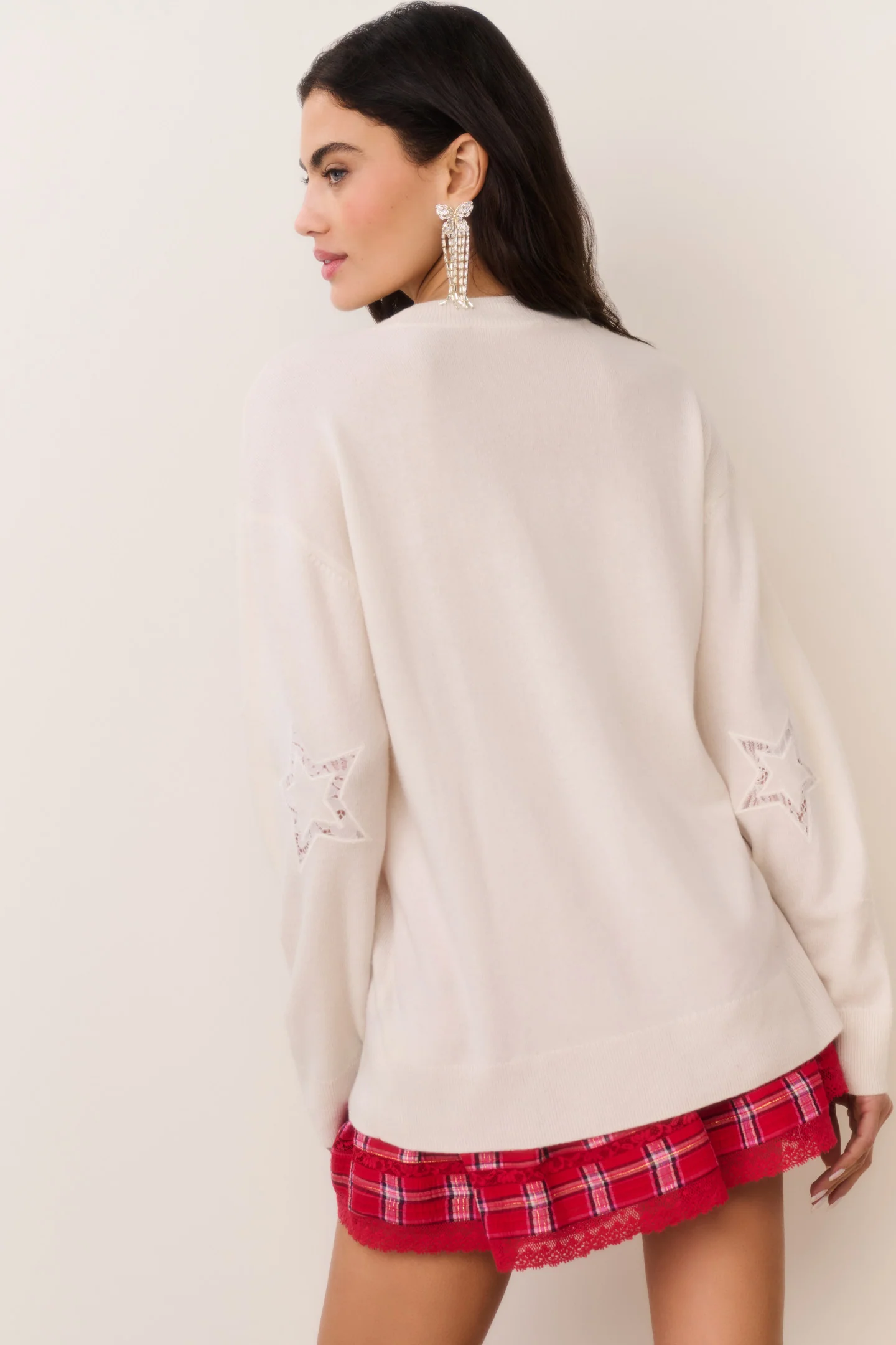Westcott Wool-Cashmere Lace Star Pullover - Image 4