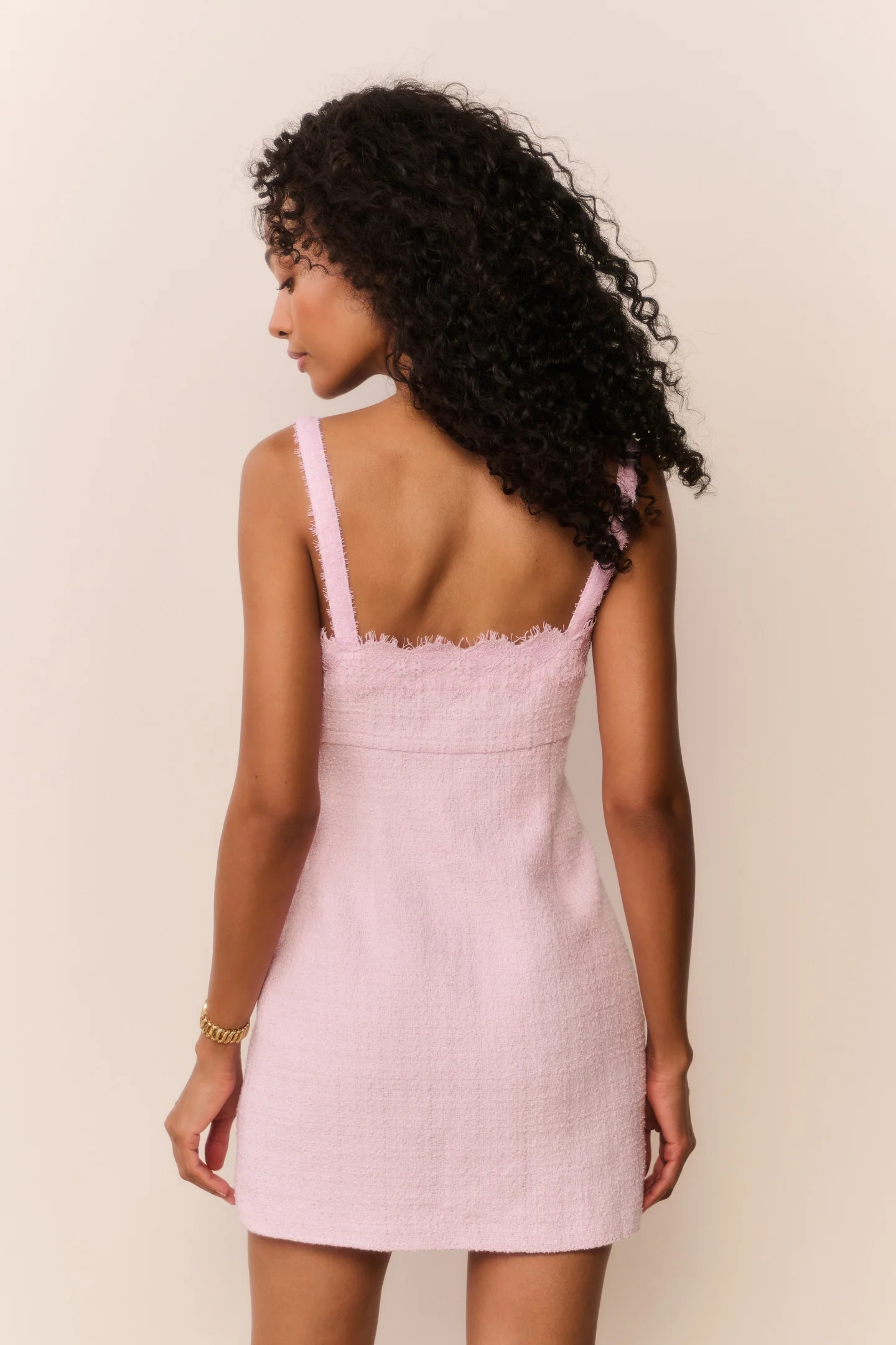 Willamina Lace Tweed Mini Dress - Image 4