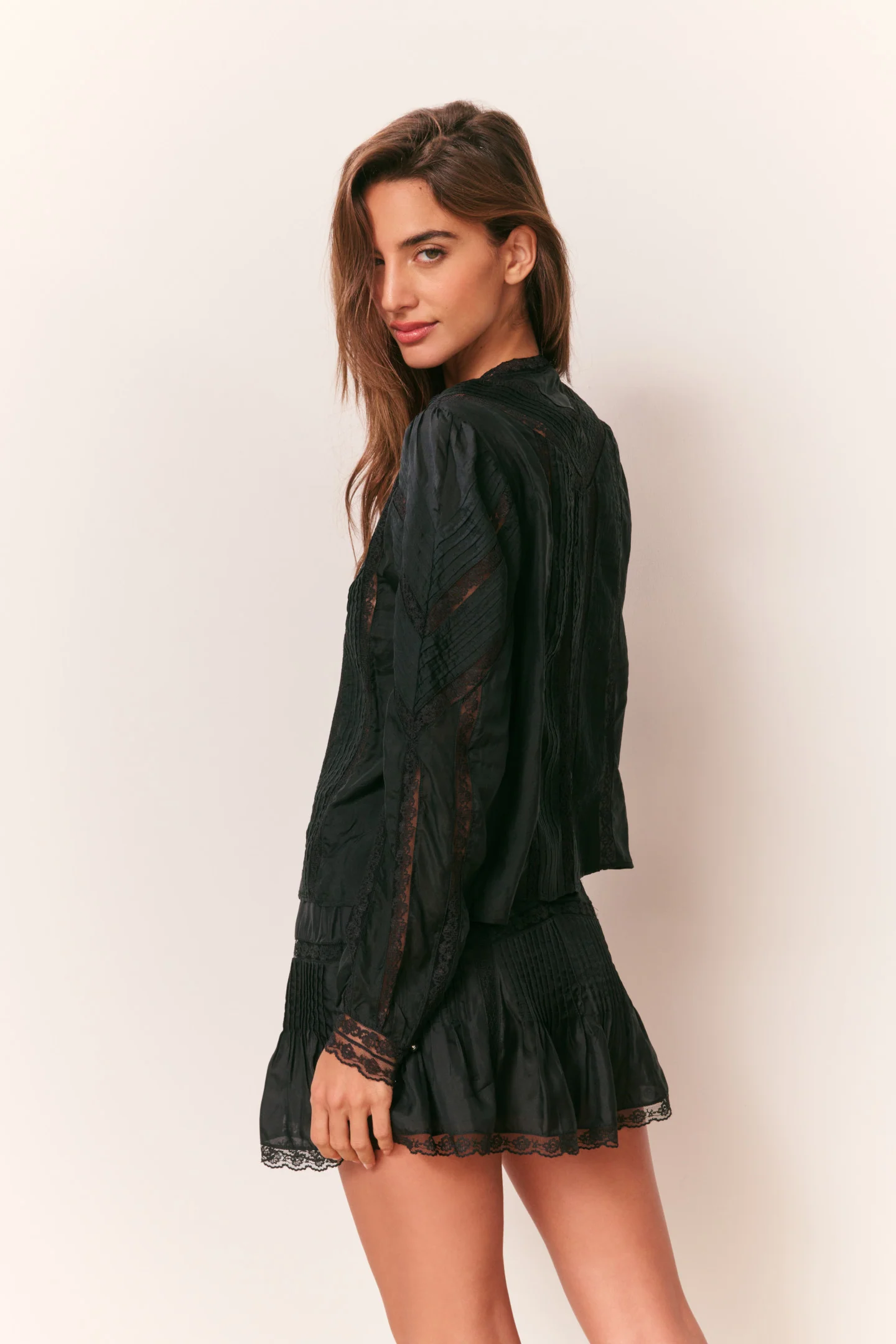 Willia Silk Lace-Detailed Mini Skirt - Image 6