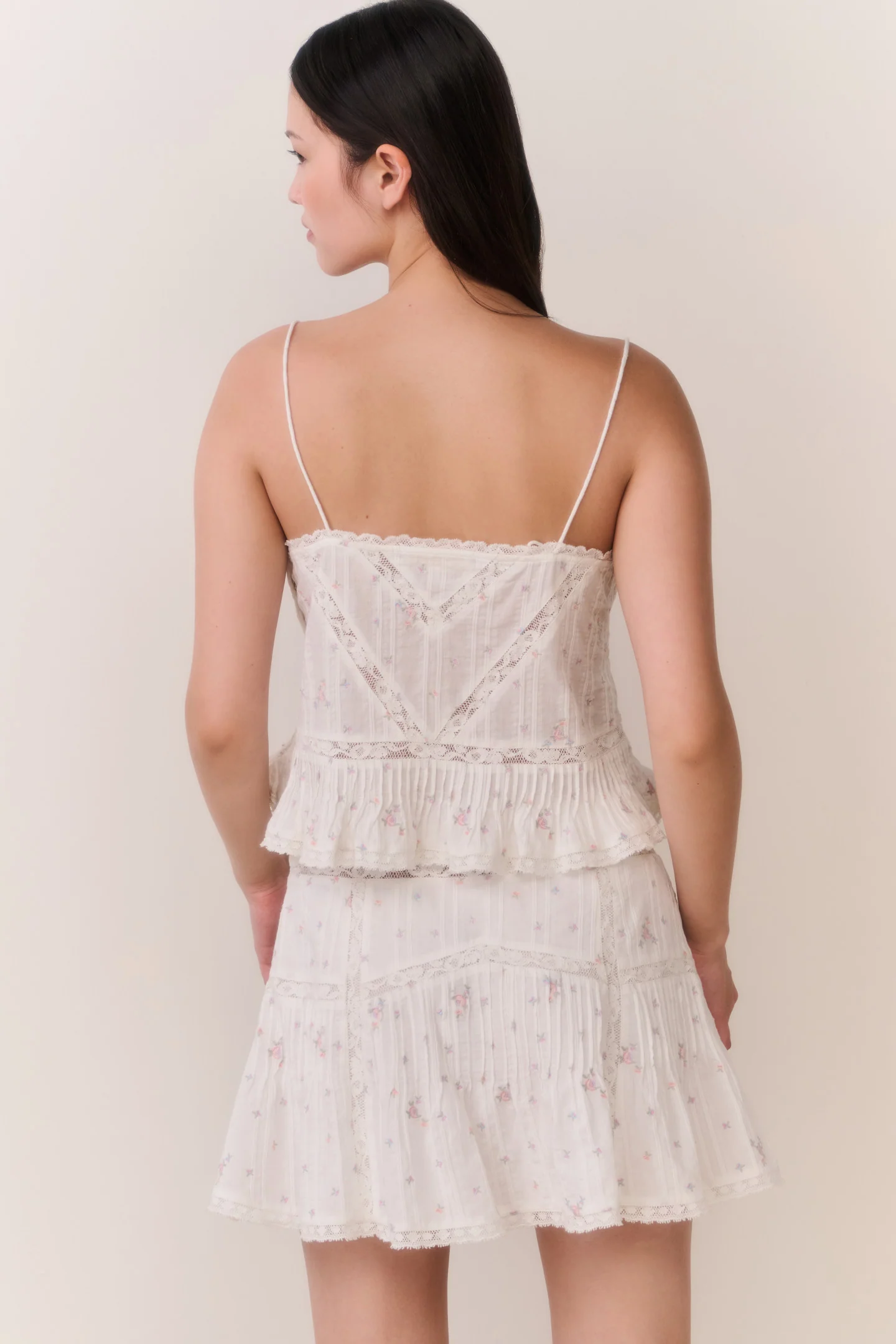 Willia Floral Embroidered Cotton Mini Skirt - Image 5