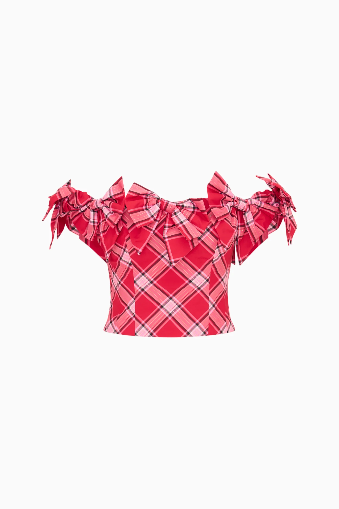 Winston Tartan Taffeta Bow Top - Image 5