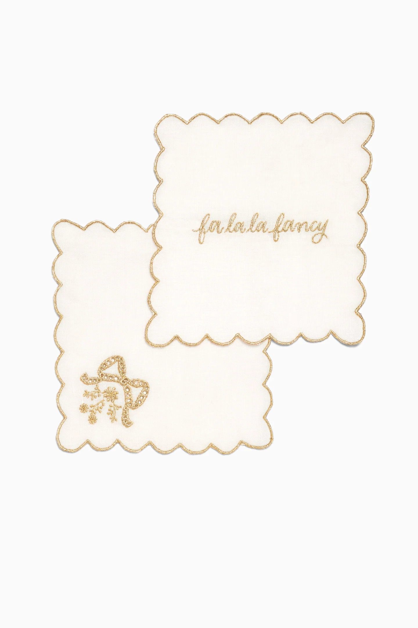 Gilded Bow Cocktail Napkins - Set Of 4 - Image 3