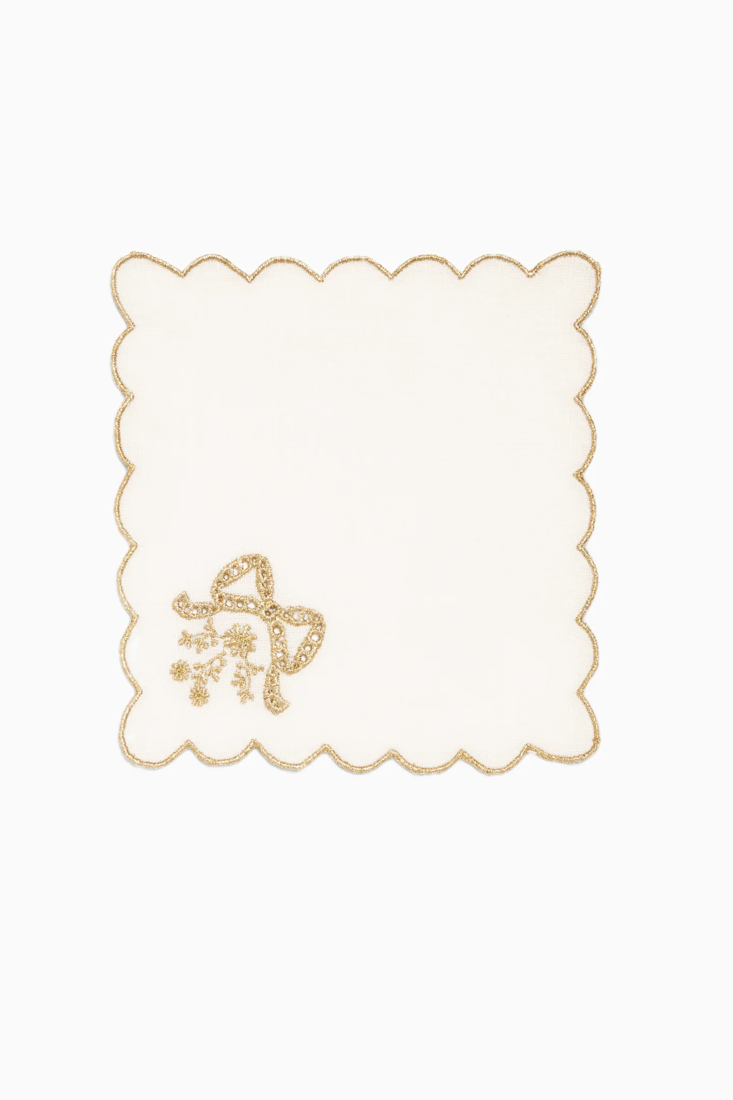 Gilded Bow Cocktail Napkins - Set Of 4 - Image 5