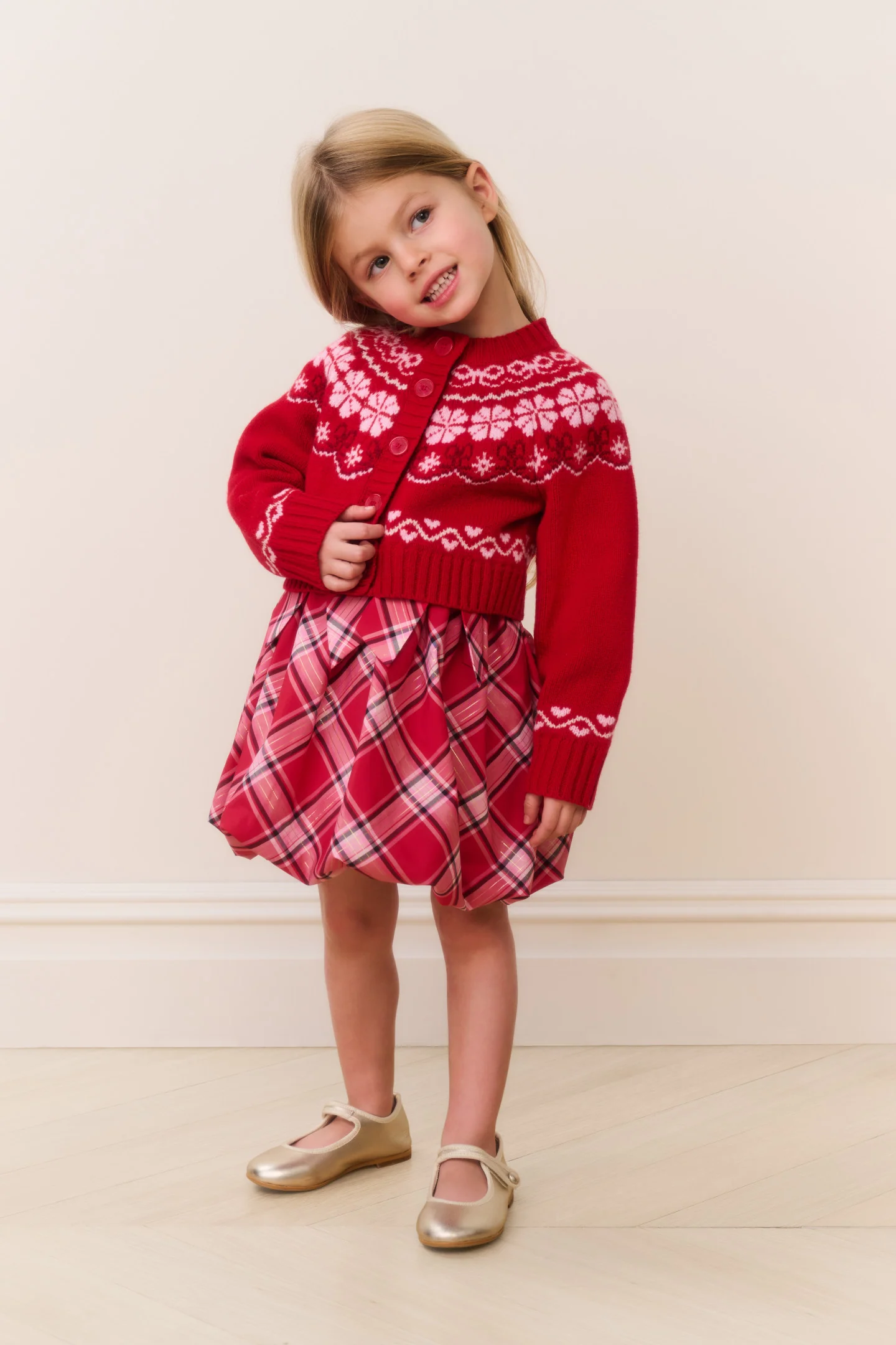 Little Girls Wrenna Fair Isle Cardigan - Image 4