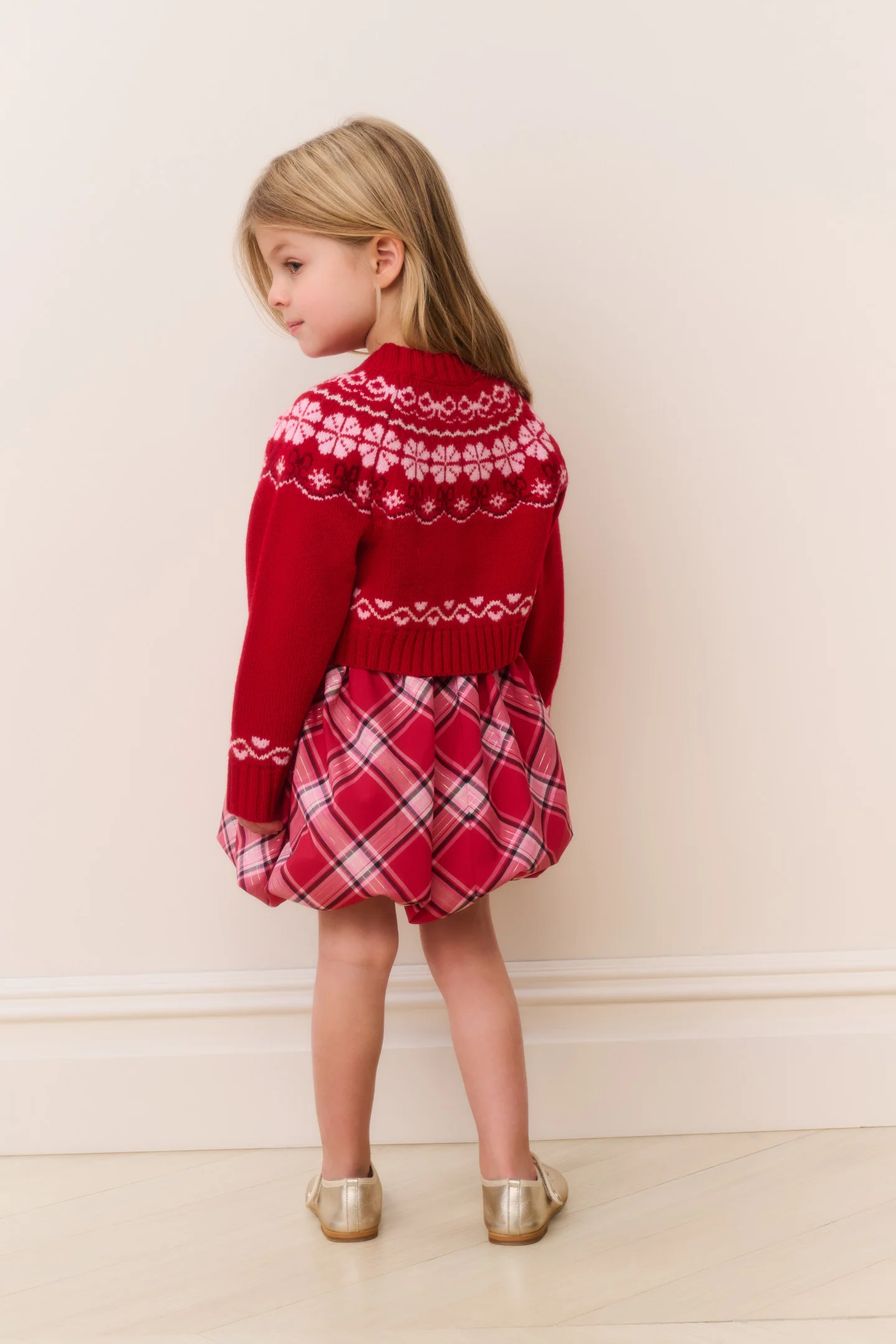 Little Girls Wrenna Fair Isle Cardigan - Image 6