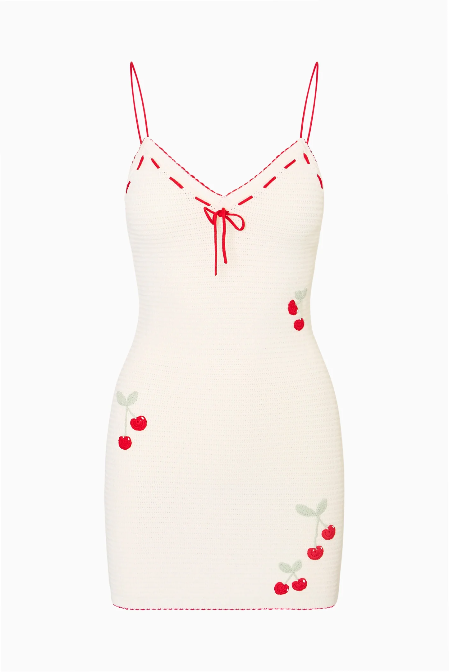 Yelena Cherry Crochet Mini Dress - Image 6