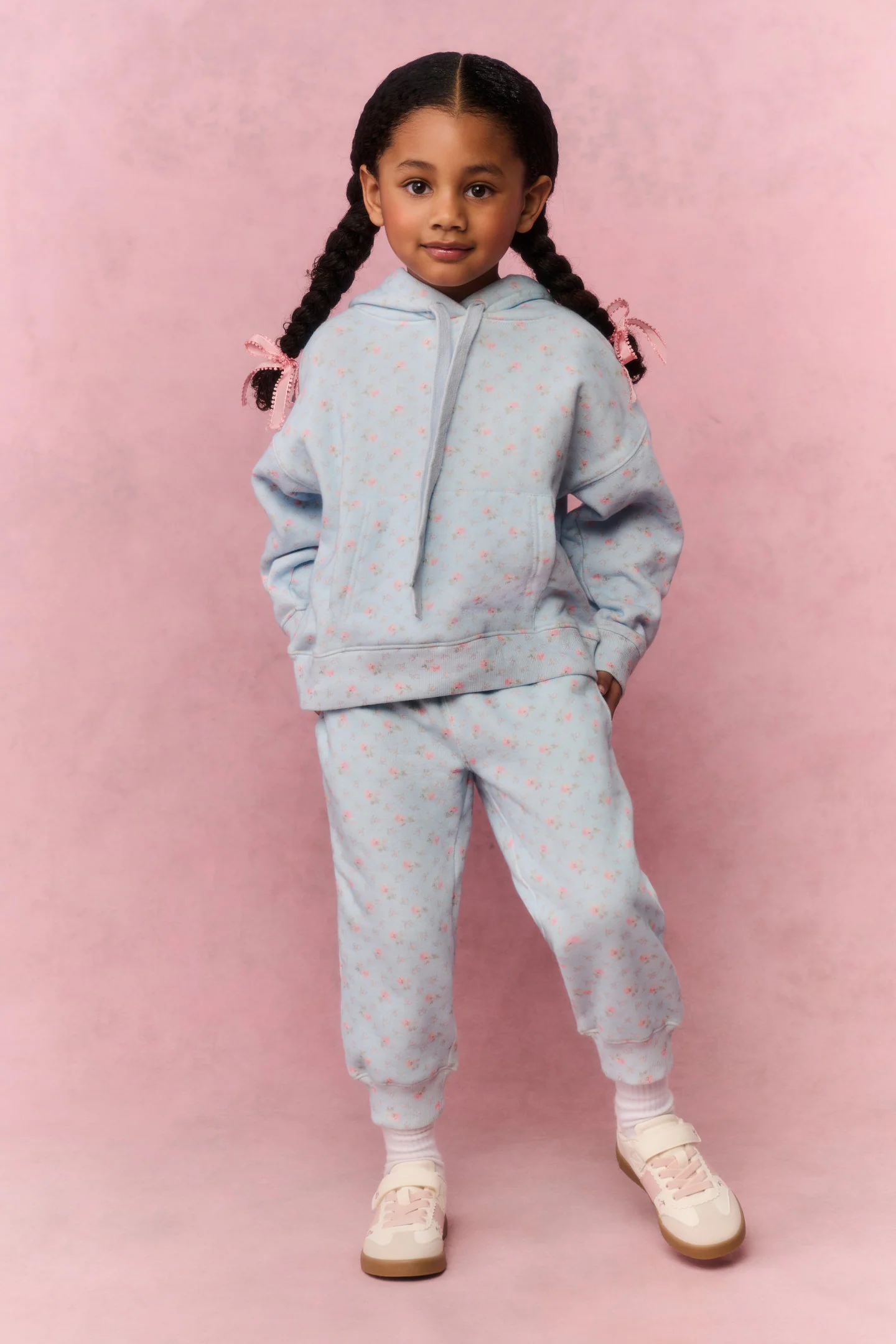 Little Girls Floral Zena Sweatpant - Image 2