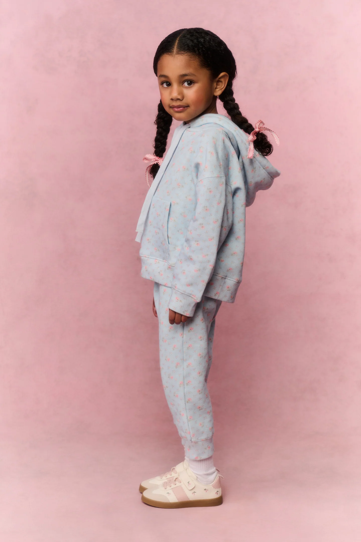 Little Girls Floral Zena Sweatpant - Image 4